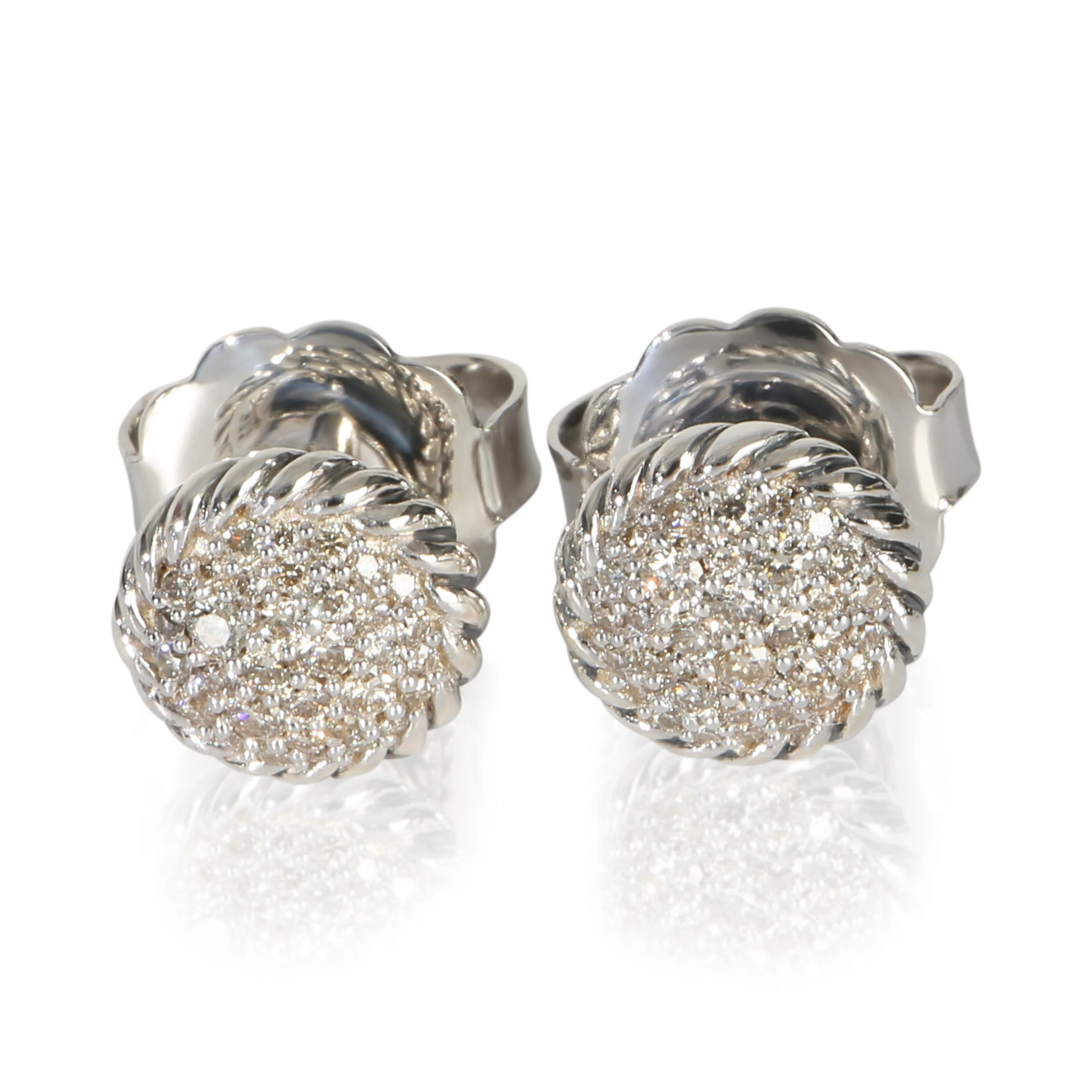 Sterling Silver Diamond Chatelaine Earrings