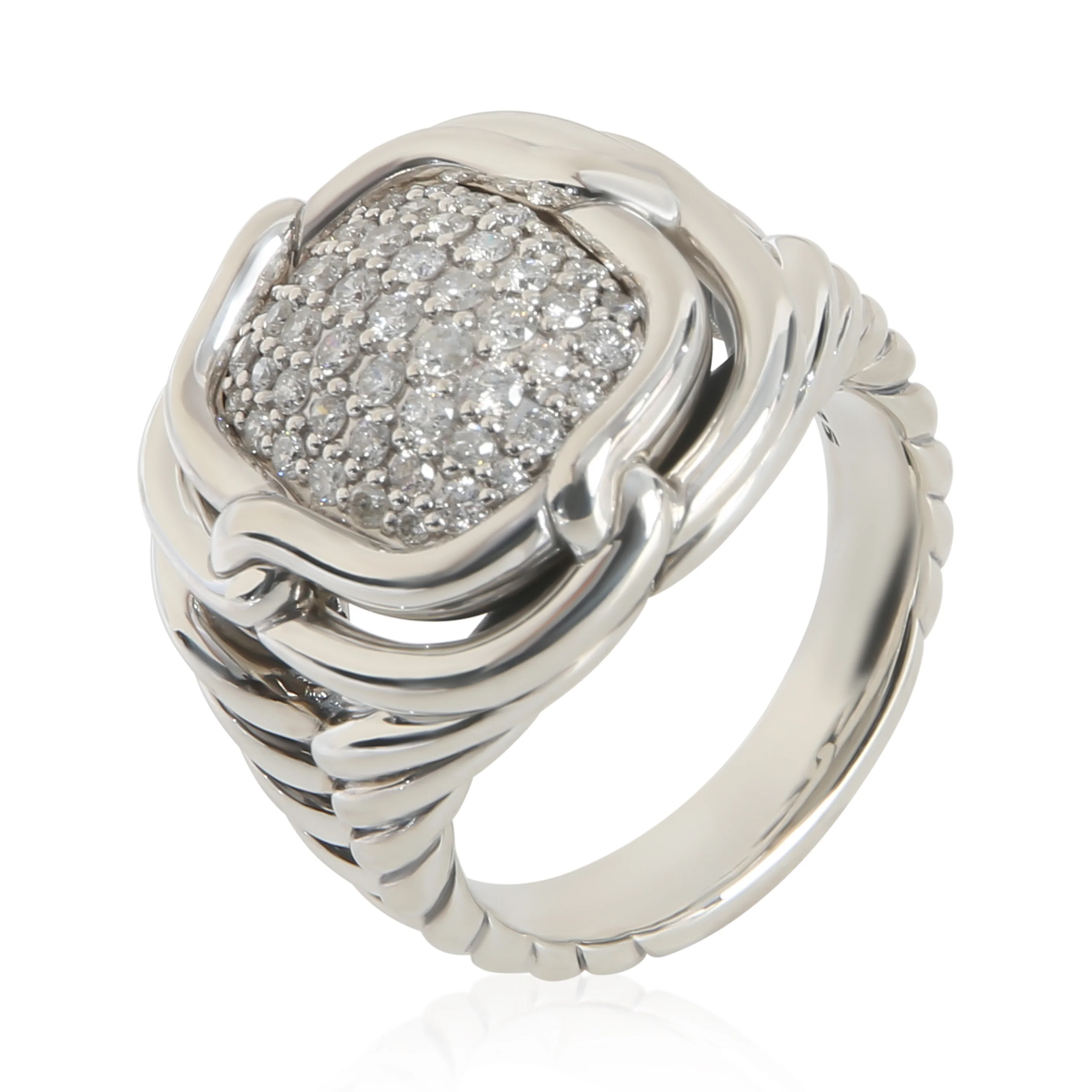Sterling Silver Diamond Labyrinth Ring - Image 3