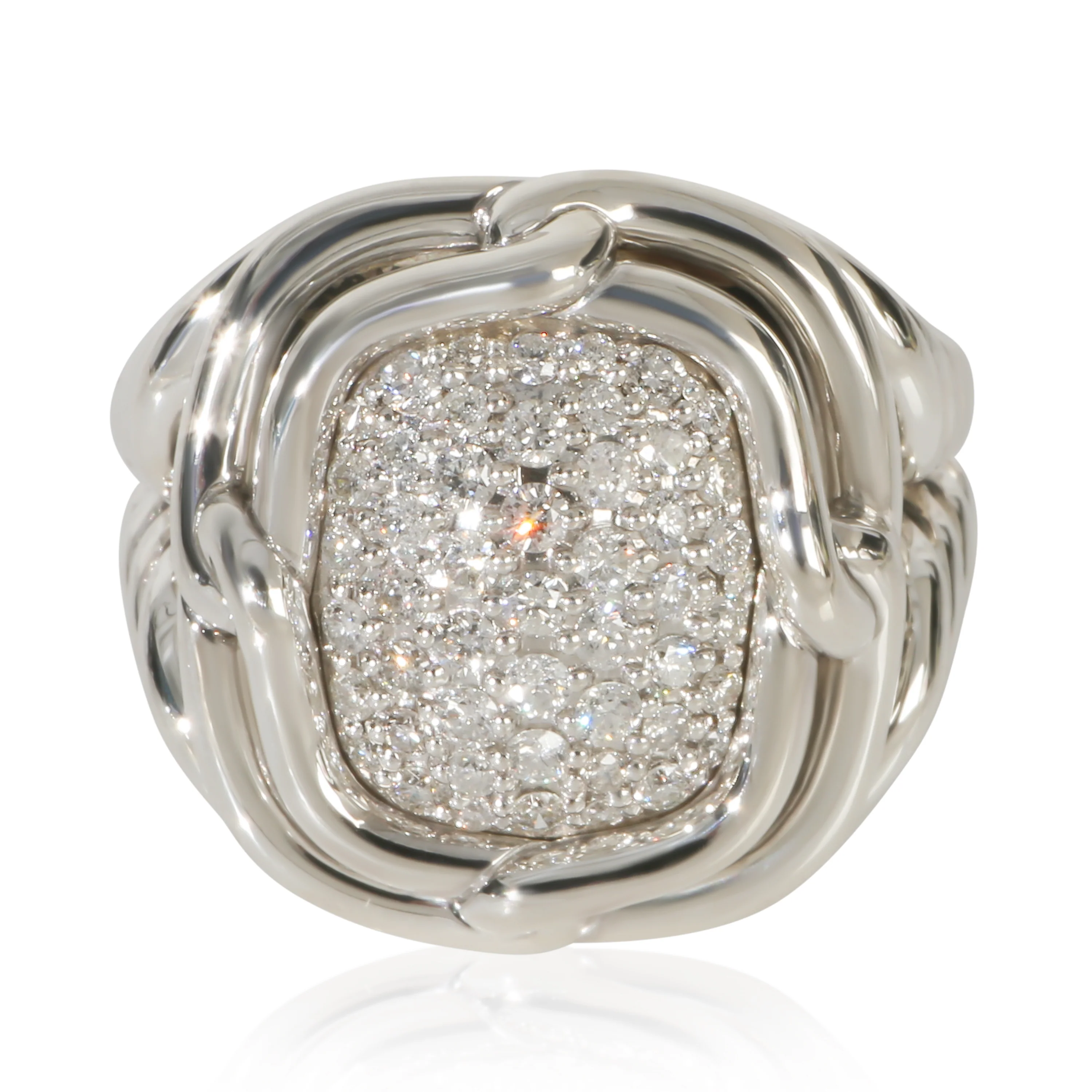 Sterling Silver Diamond Labyrinth Ring - Image 4