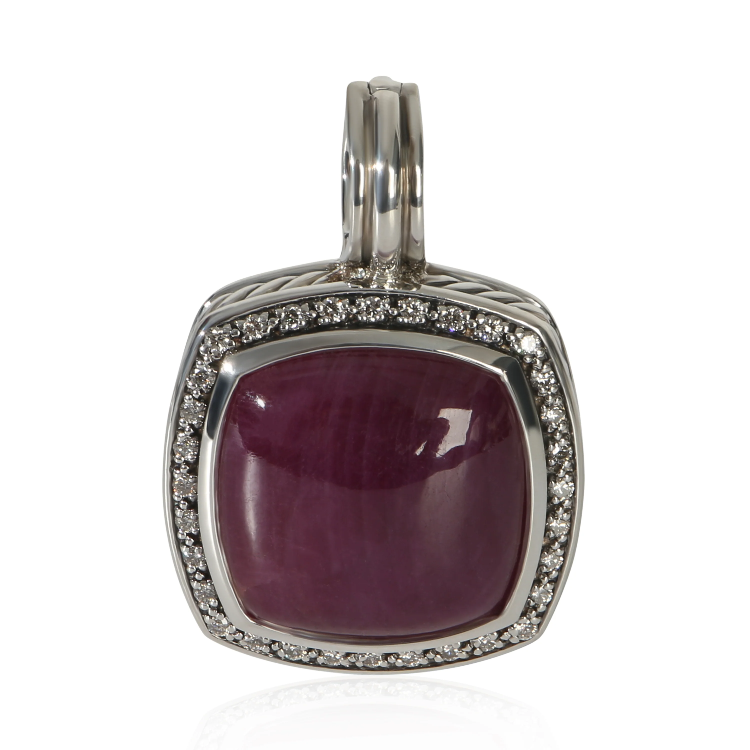 Sterling Silver Ruby and Diamond Moonlight Ice Albion Pendant