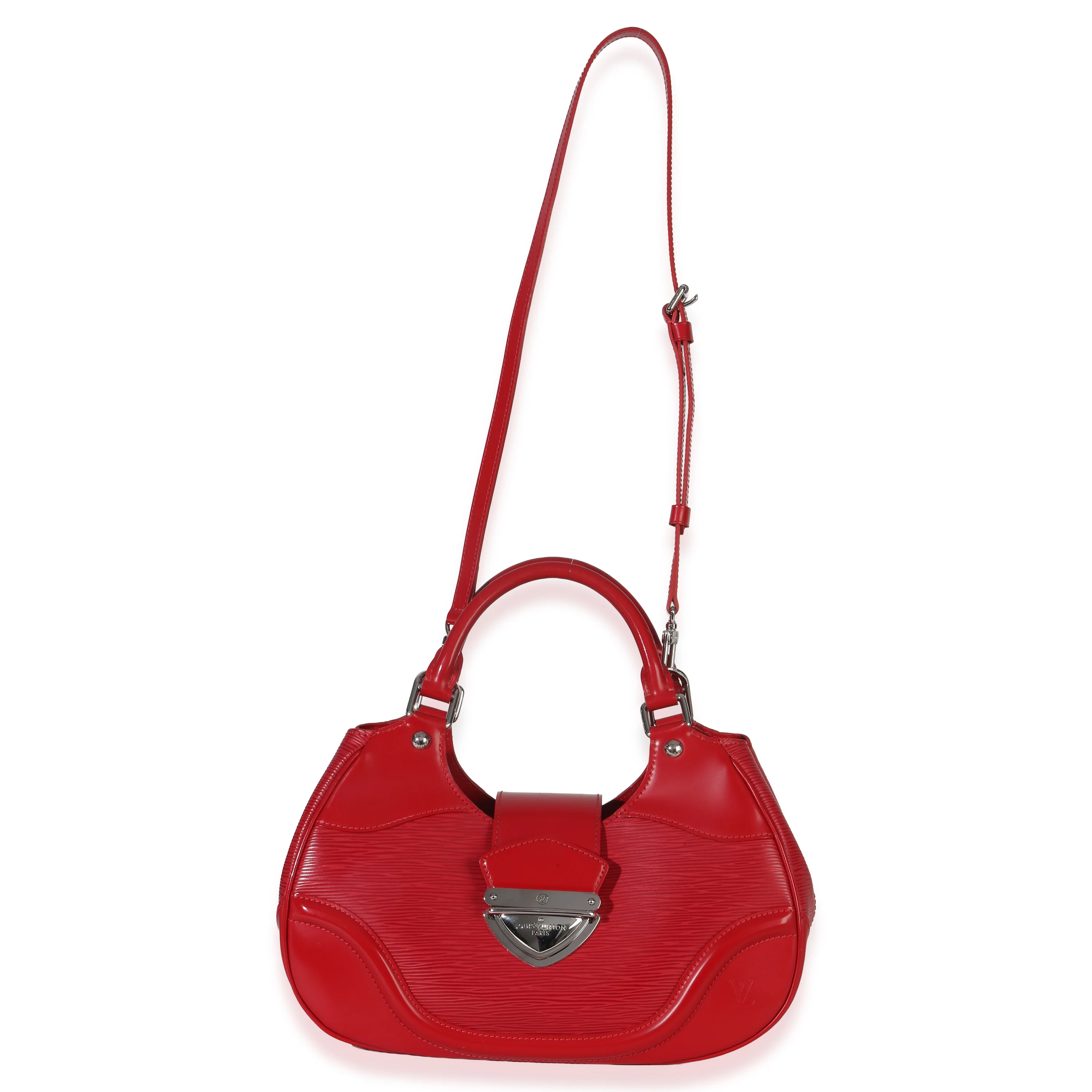 Red Epi Leather Montaigne Shoulder Bag - Image 8