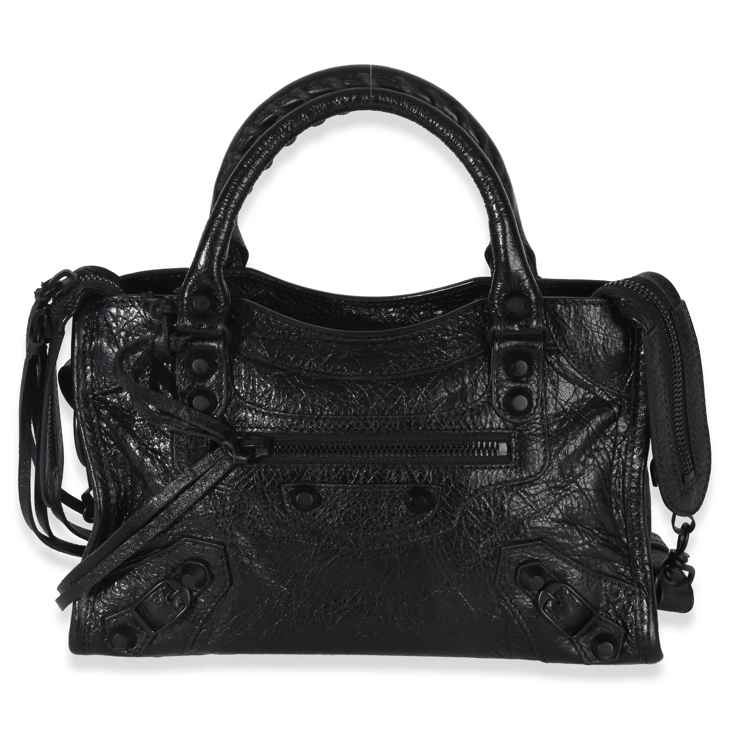 Black Agneau Classic Hardware Mini City Bag - Image 2