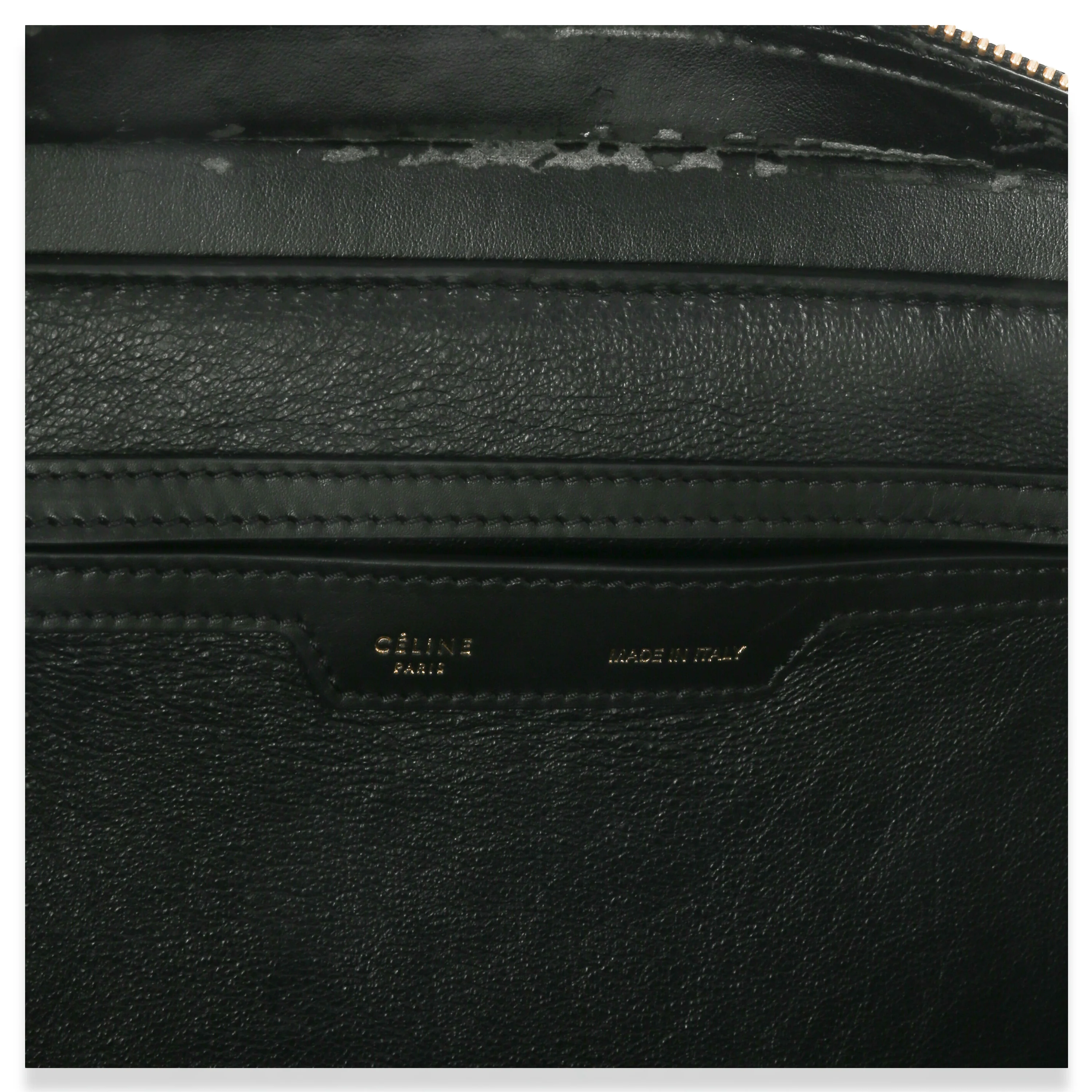 Blue Black Cream Suede Grained Calfskin Small Trapeze Bag - Image 10