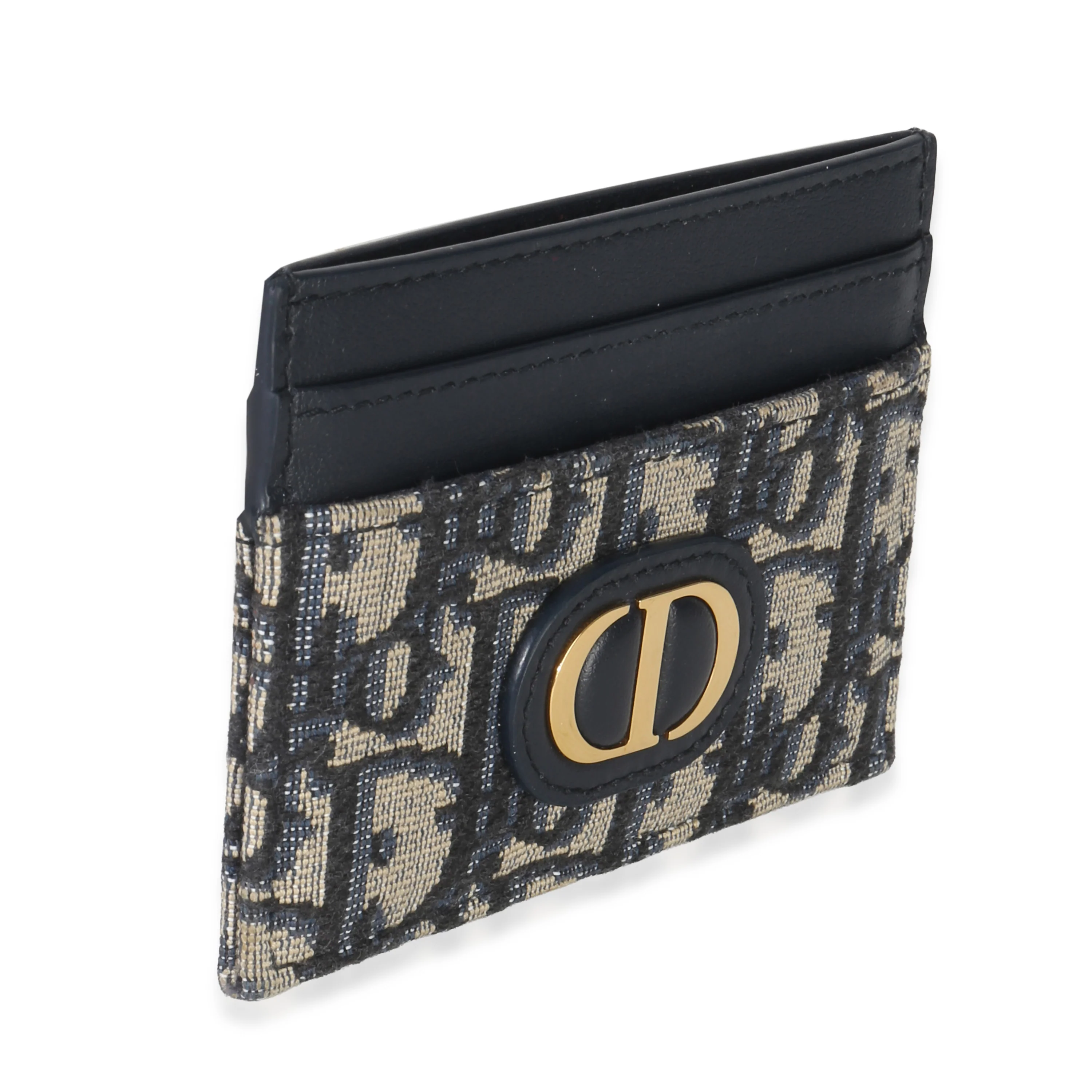 Navy Oblique Logo Card Holder - Image 3