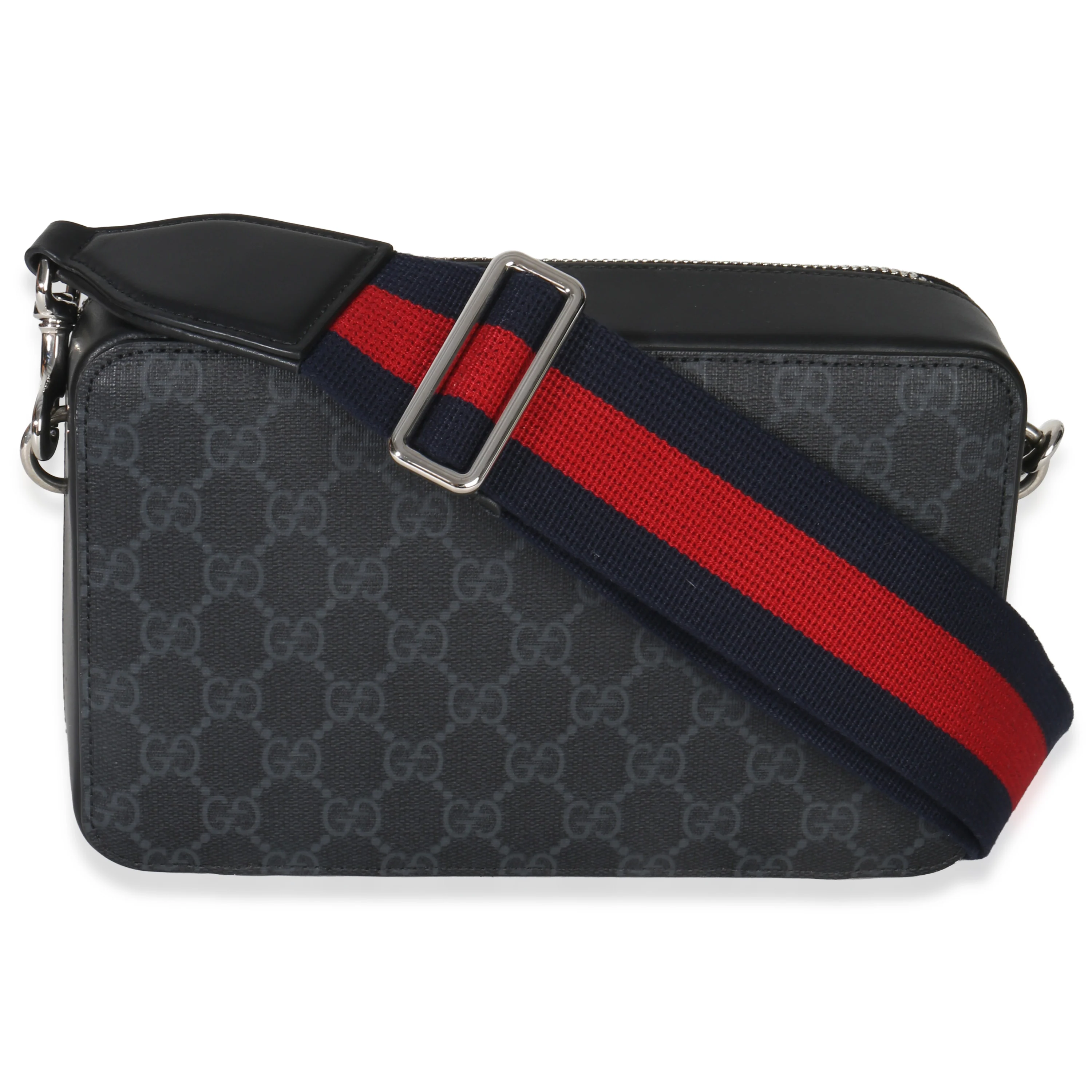 Black GG Supreme Canvas Web Small Crossbody Bag - Image 3