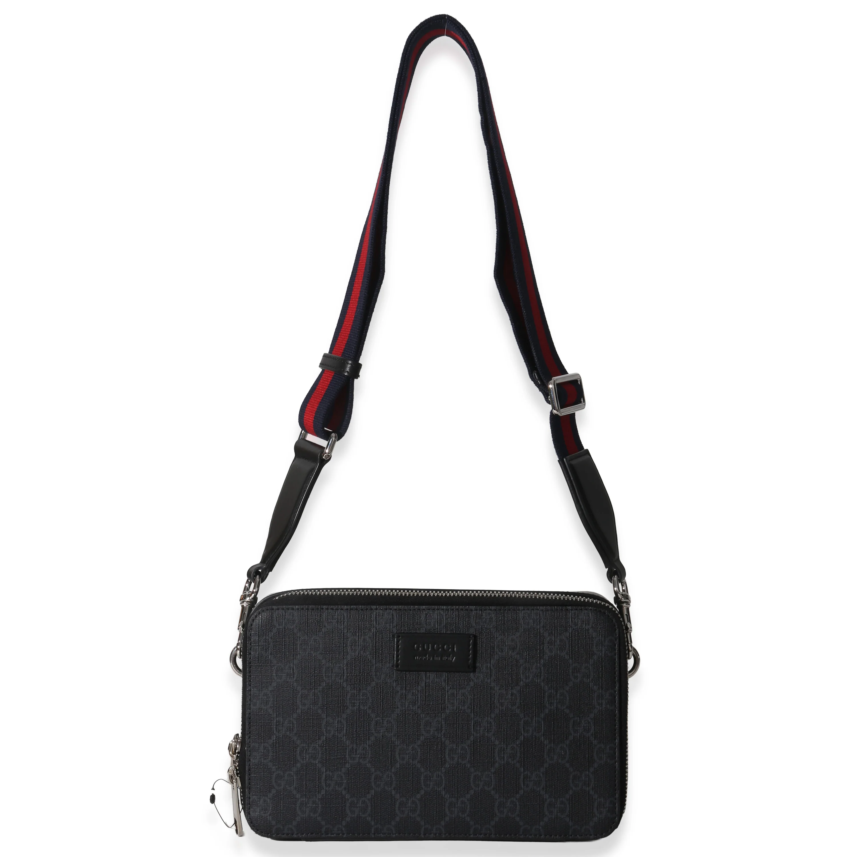 Black GG Supreme Canvas Web Small Crossbody Bag - Image 7