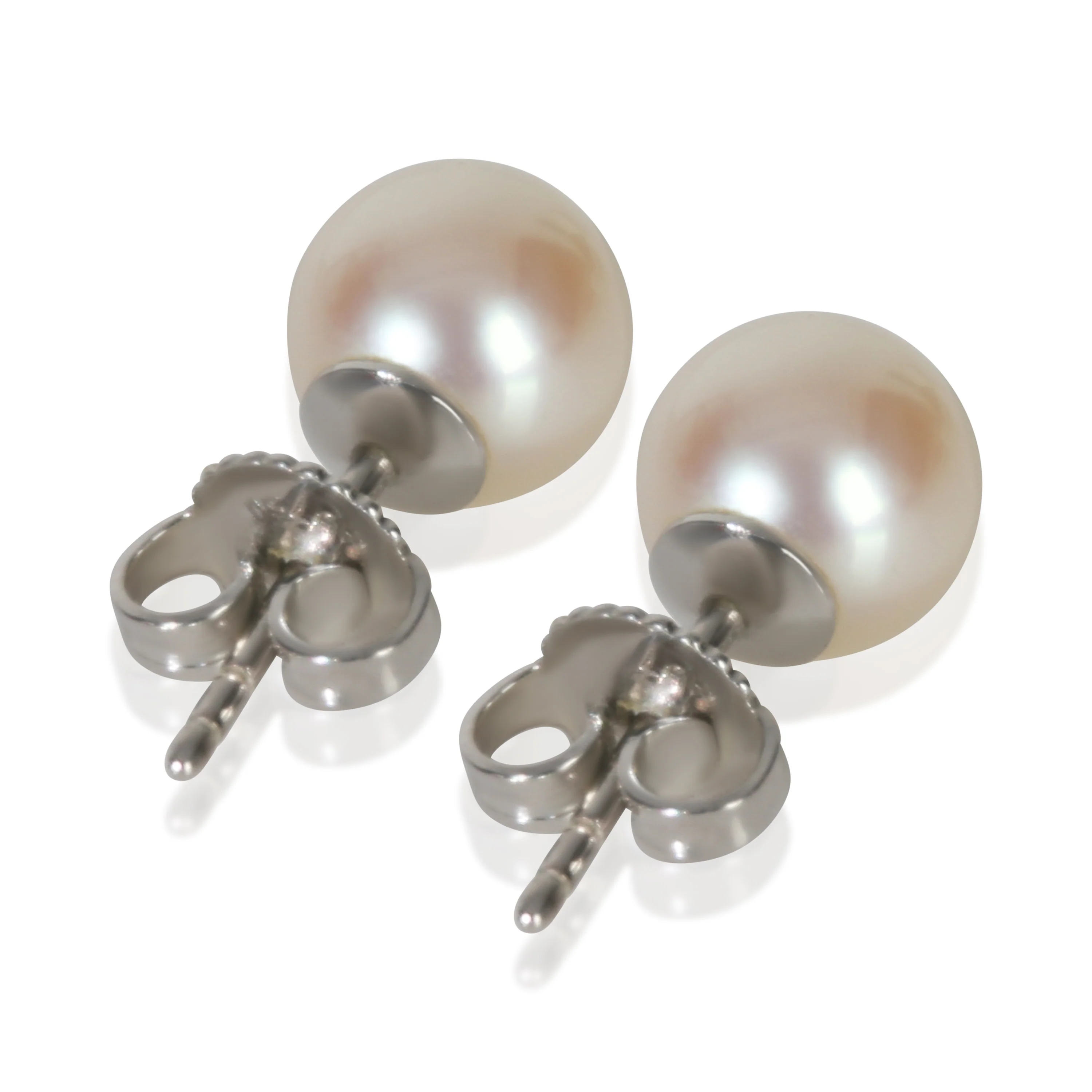 White Gold  Signature Pearl 7-7.5mm Earrings - Image 3
