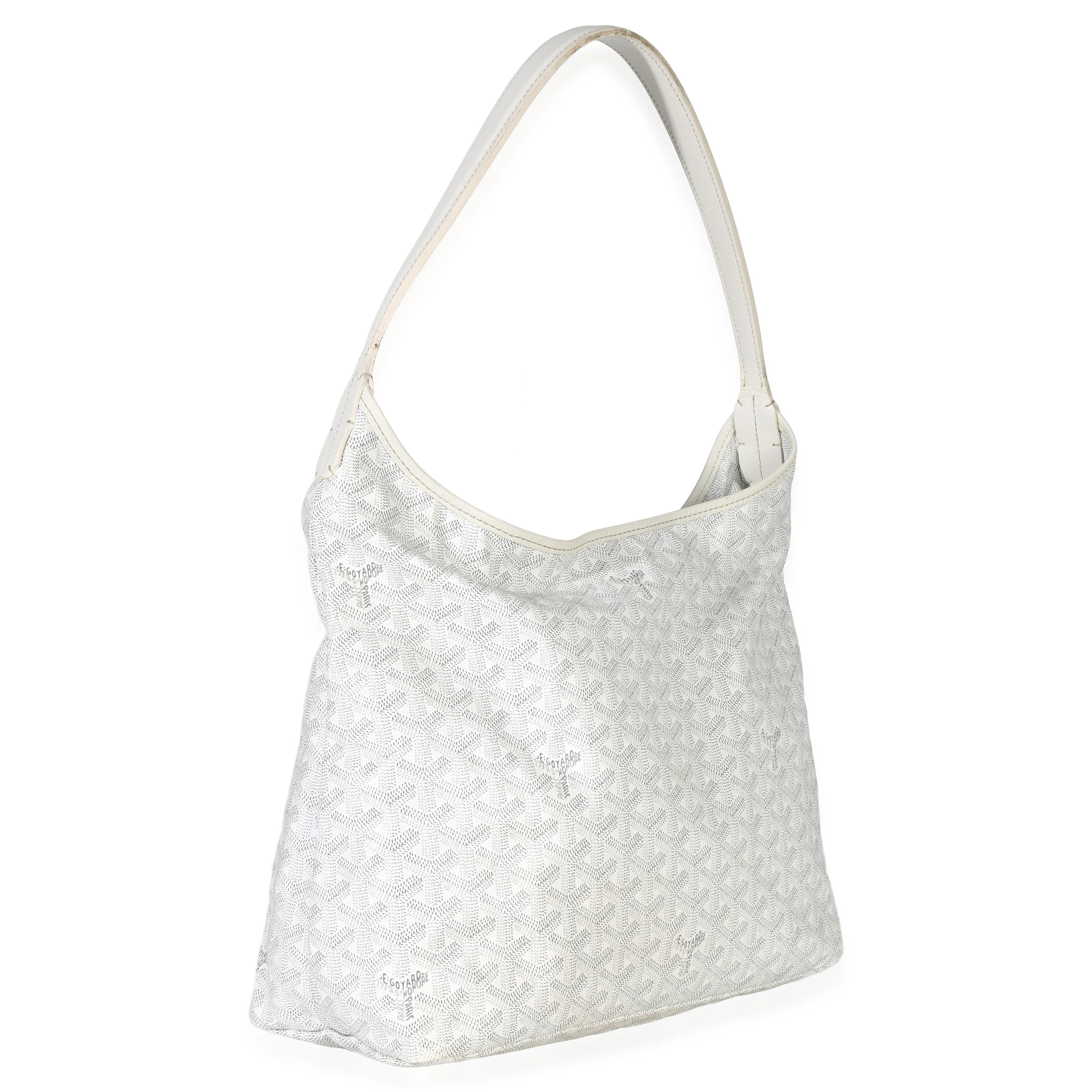 White Goyardine Canvas Boheme Hobo - Image 3