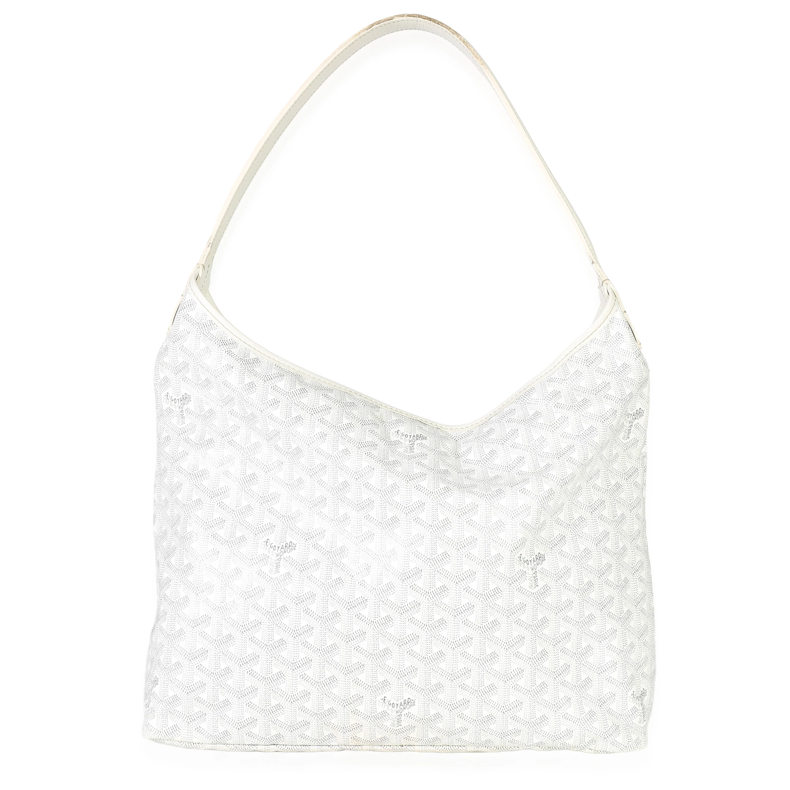 White Goyardine Canvas Boheme Hobo - Image 4
