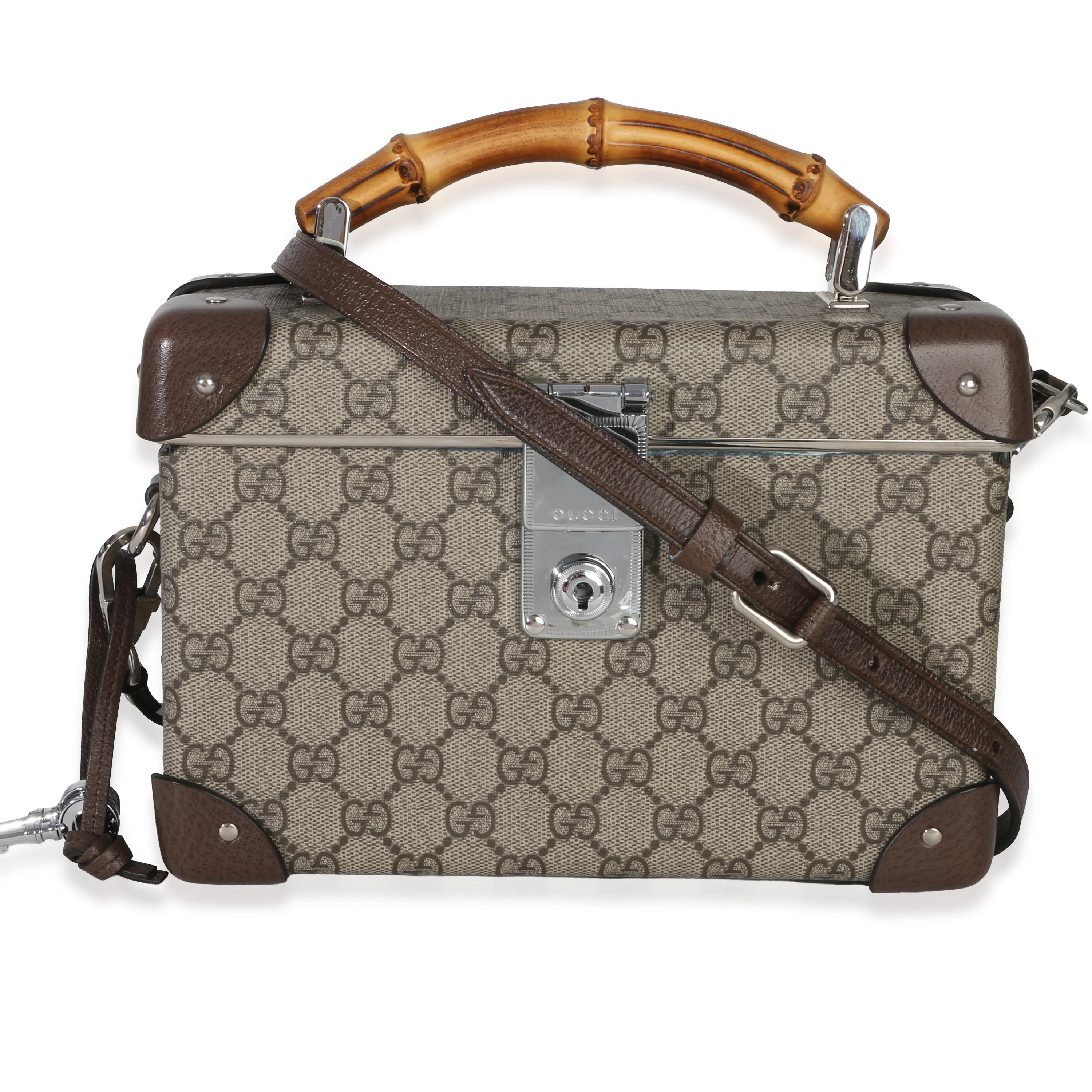 Beige GG Supreme Monogram Globe Trotter Beauty Case