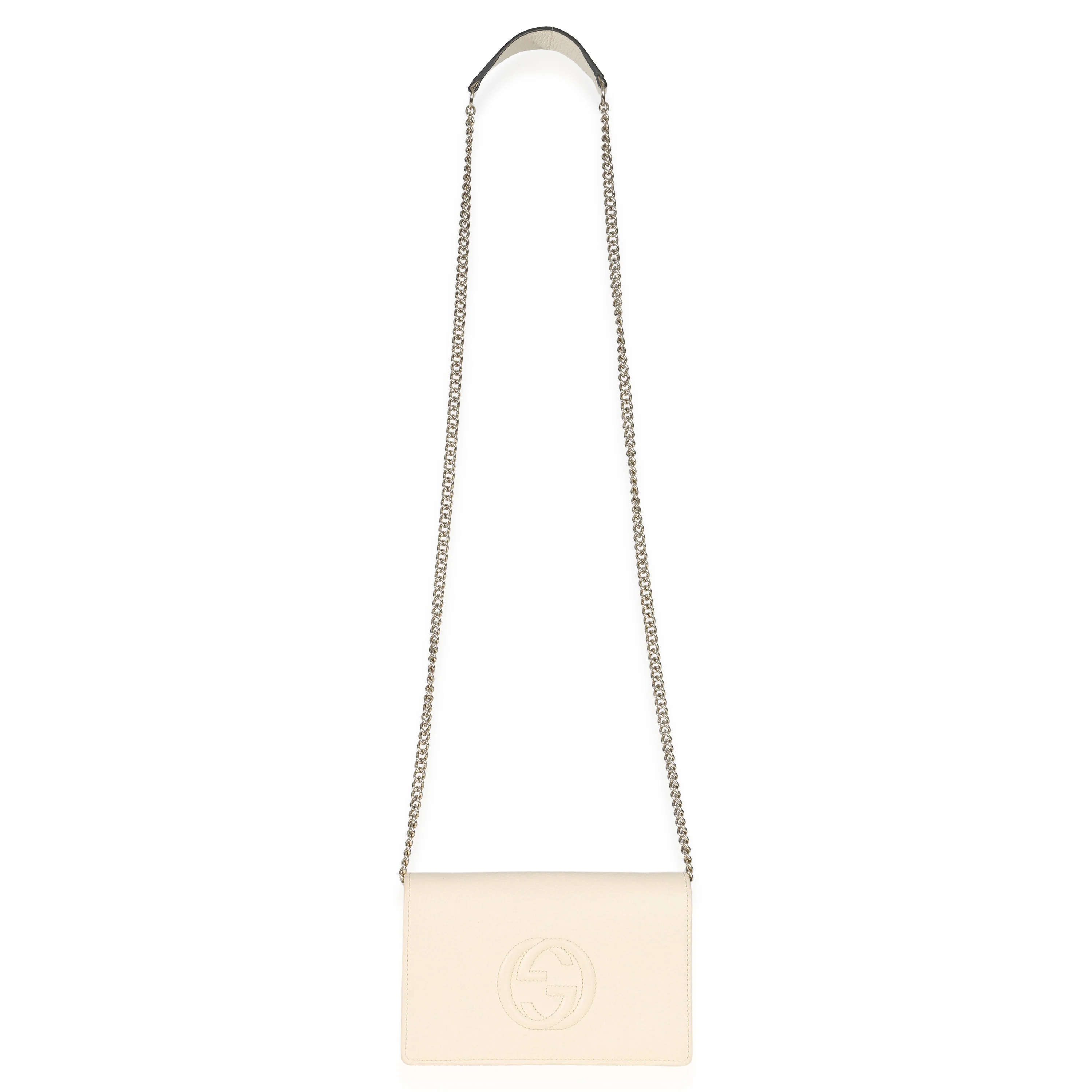 Cream Pebbled Calfskin Soho Wallet On Chain - Image 8