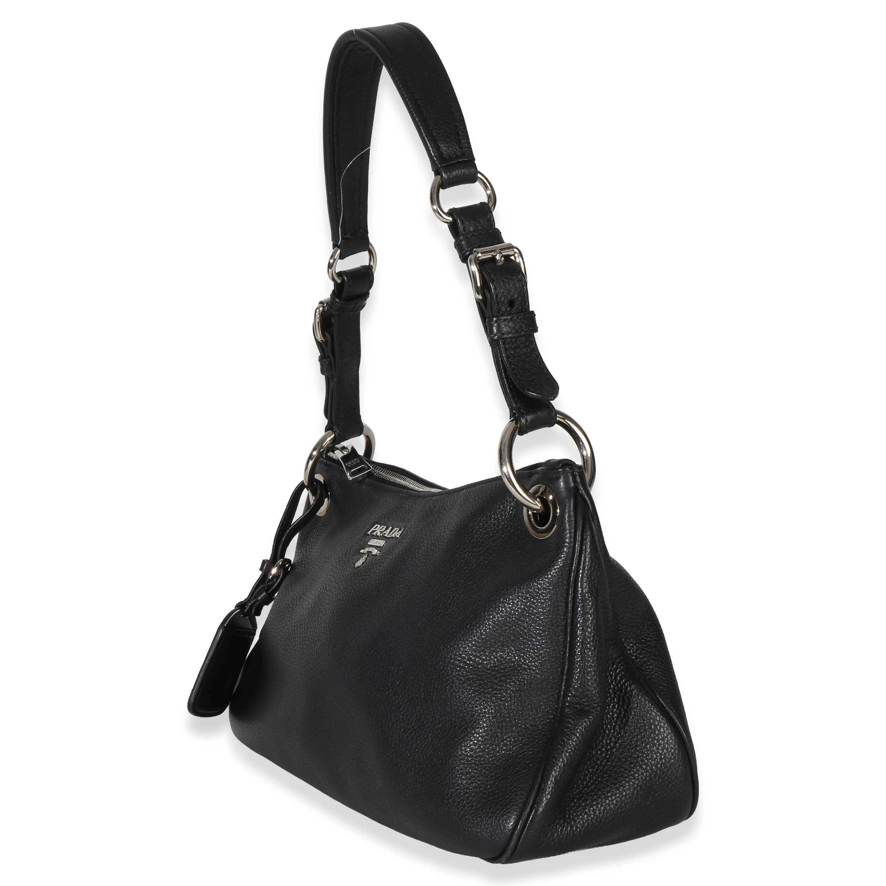 Black Vitello Phenix Logo Shoulder Bag - Image 2