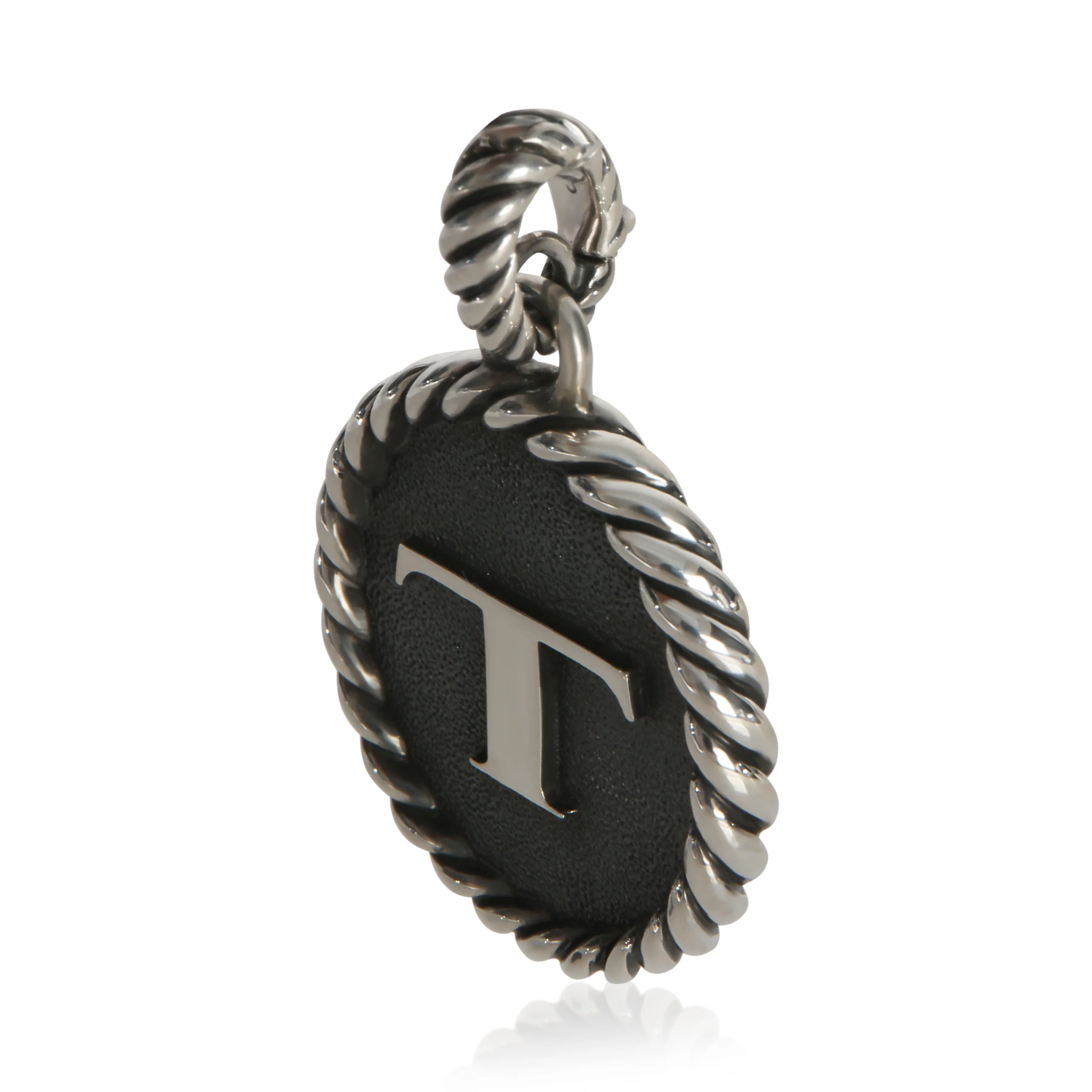 Sterling Silver  Large Initial T Pendant - Image 2