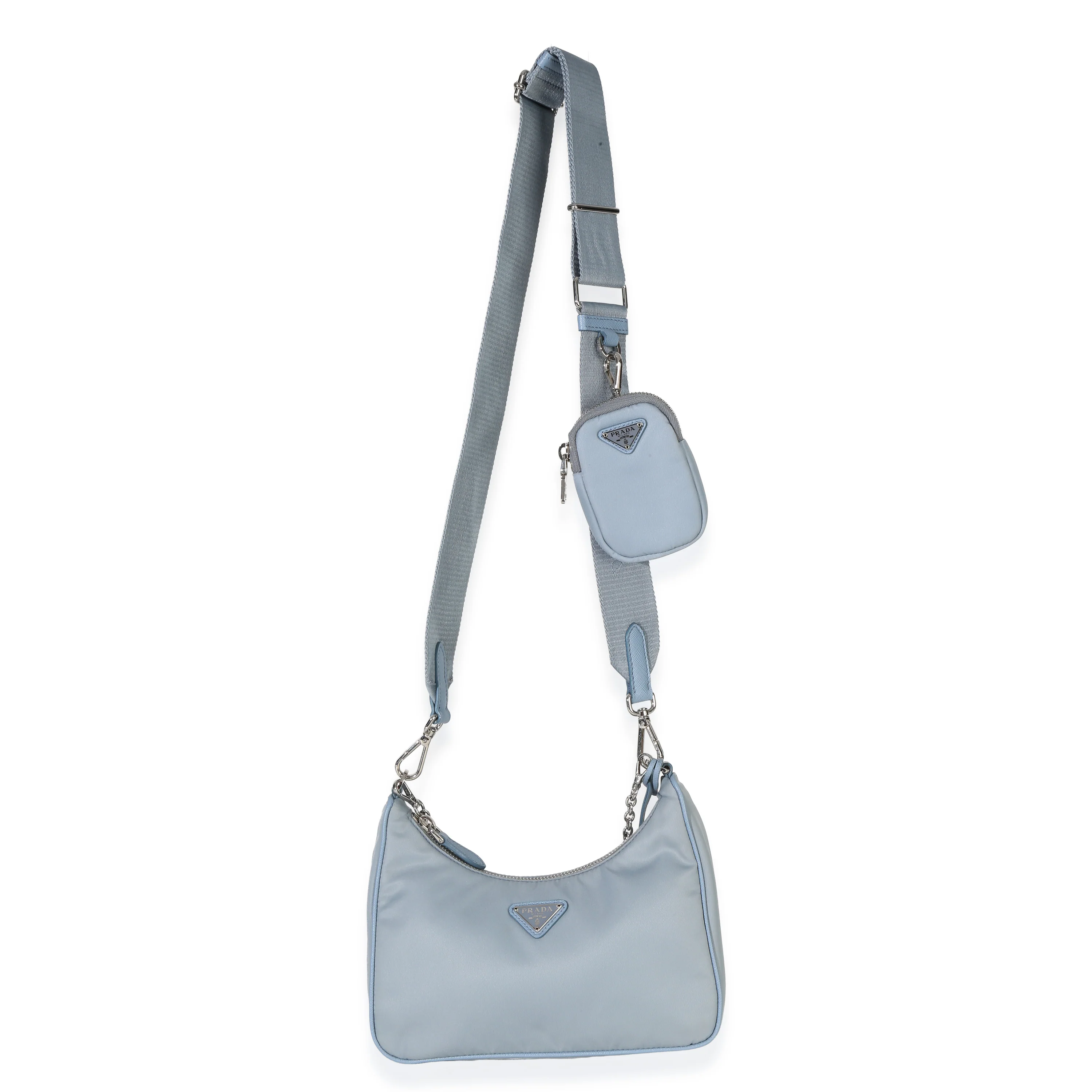 Blue Nylon Saffiano Leather Re-Edition 2005 - Image 8