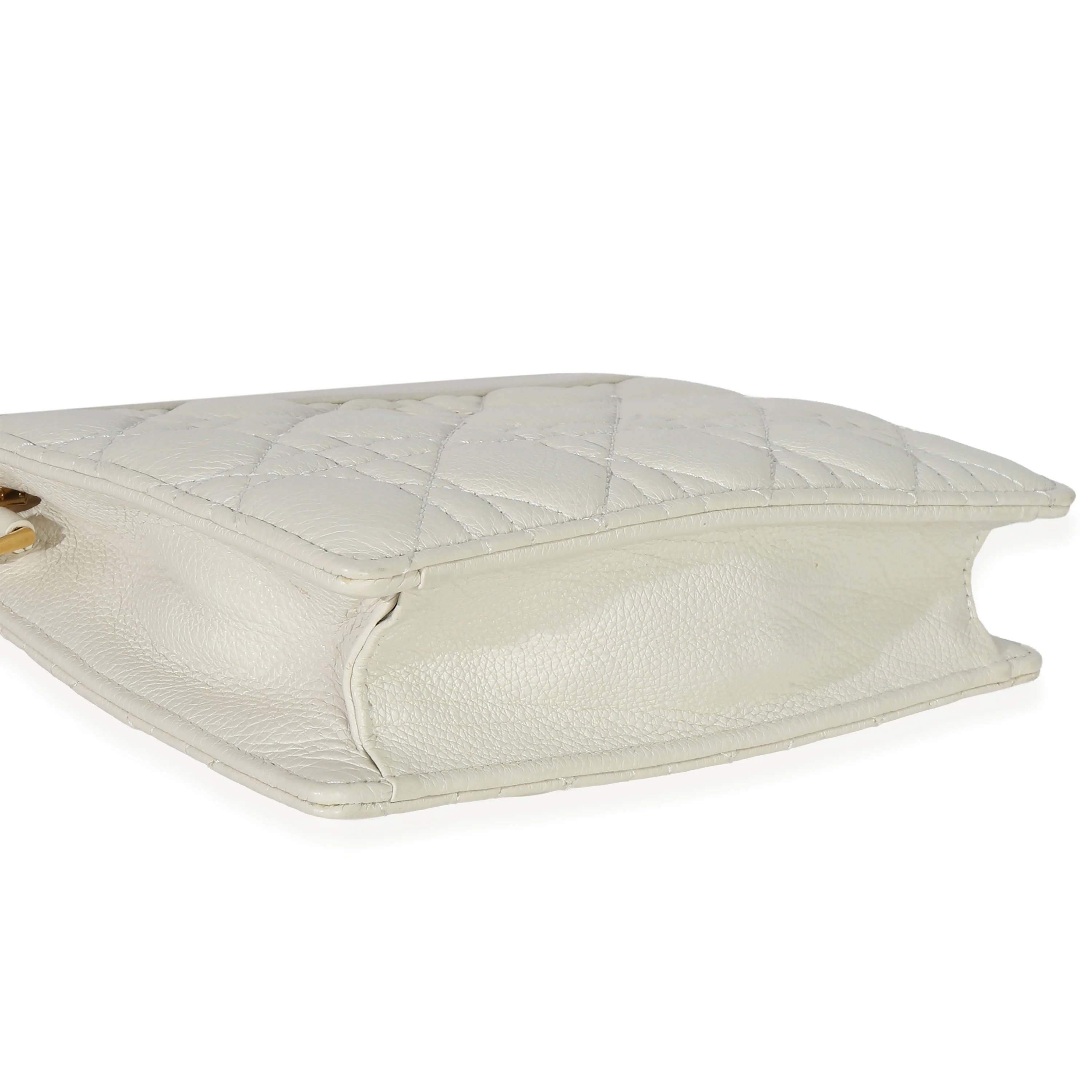 Cream Calfskin Cannage Caro Every Dior Pouch - Image 6