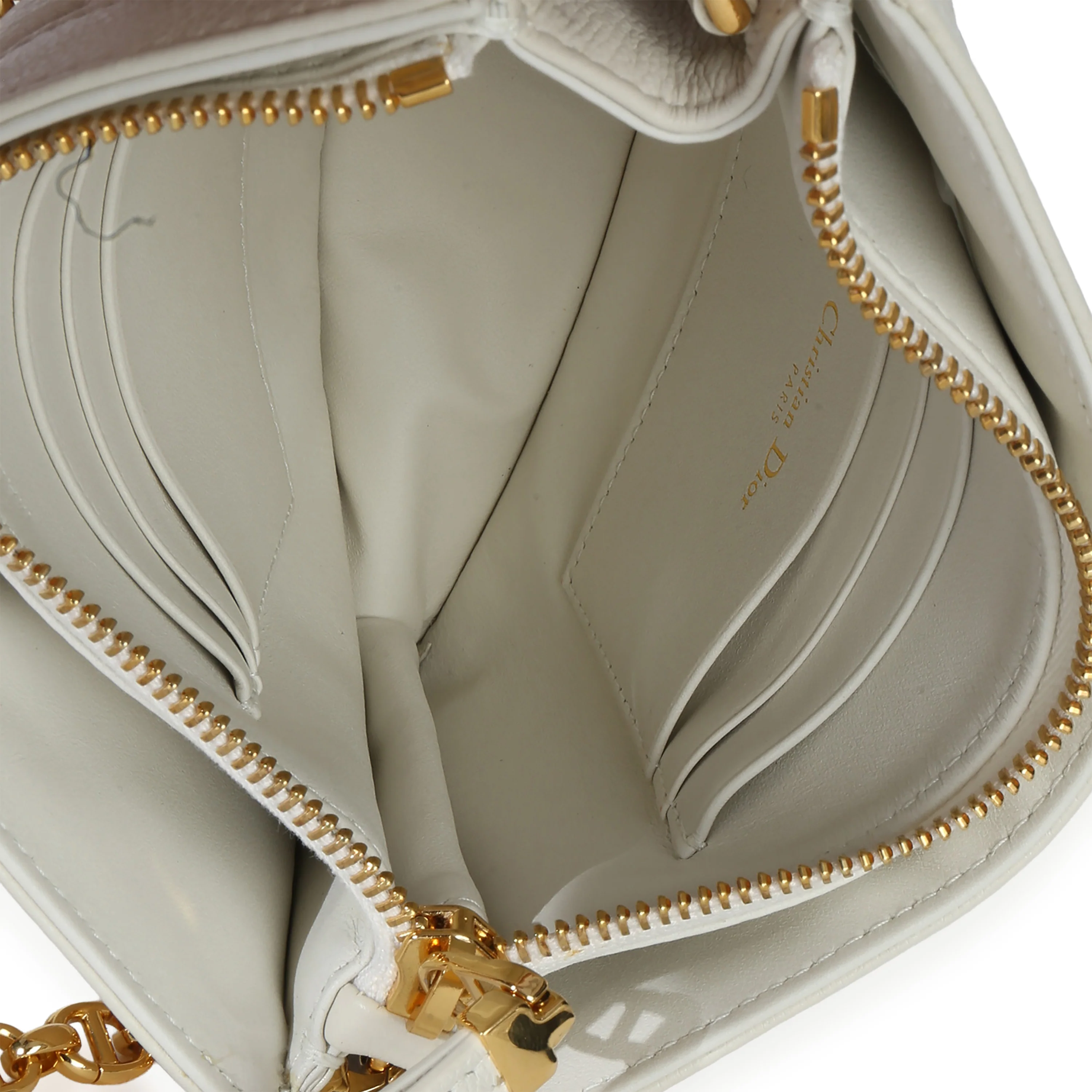 Cream Calfskin Cannage Caro Every Dior Pouch - Image 8