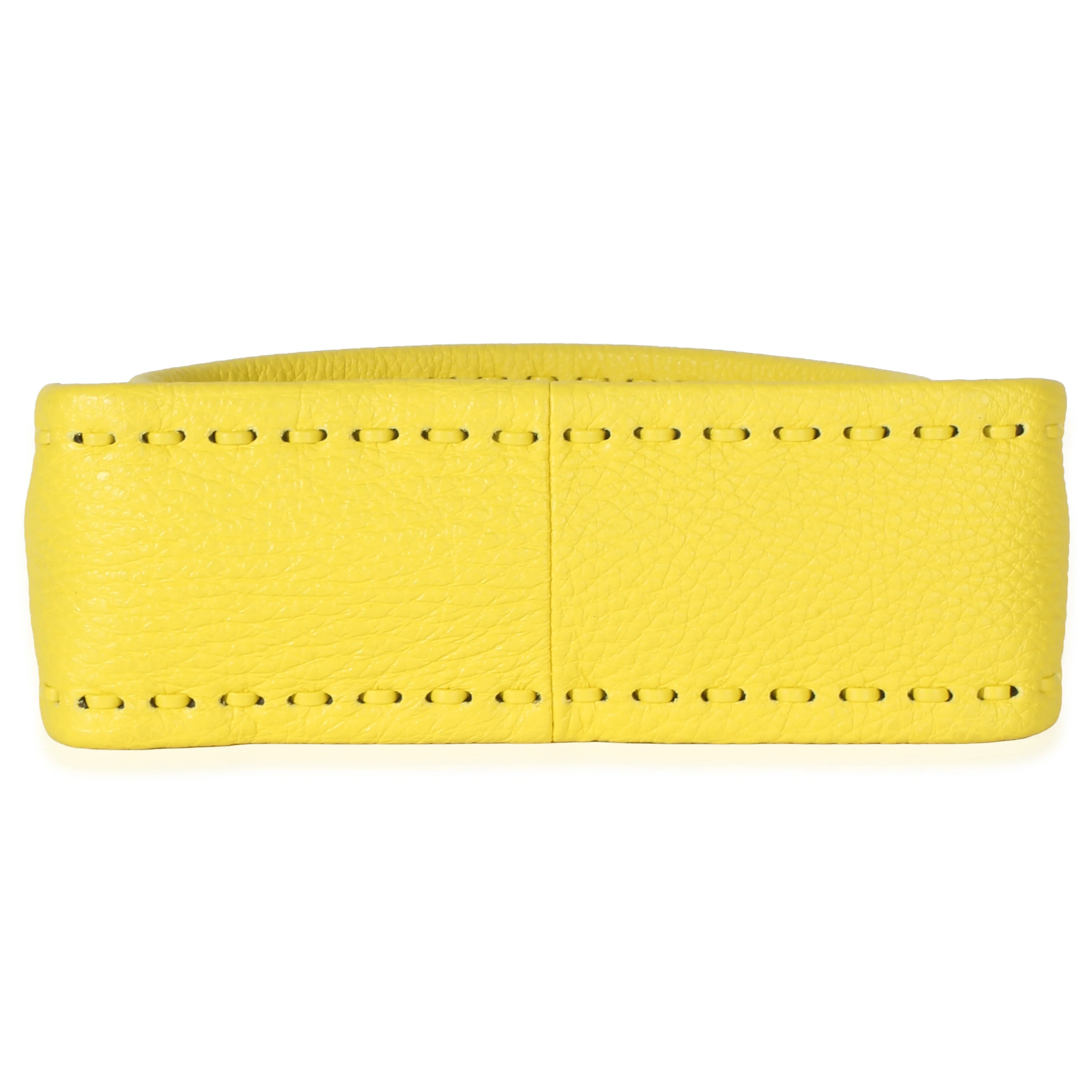 Yellow Cuoio Roma Selleria Fendisense Mini Hobo - Image 5