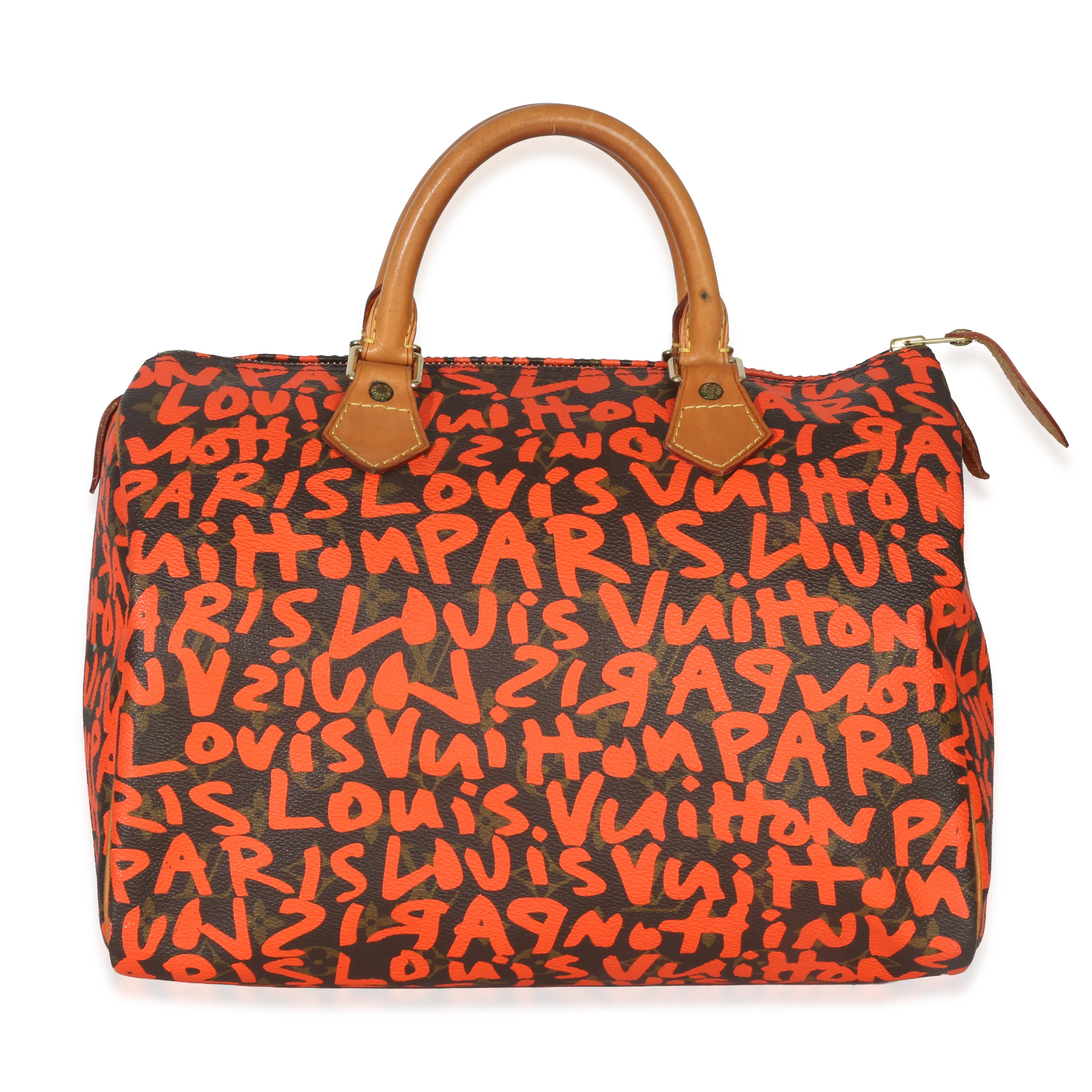 x Stephen Sprouse Orange Graffiti Monogram Canvas Speedy 30