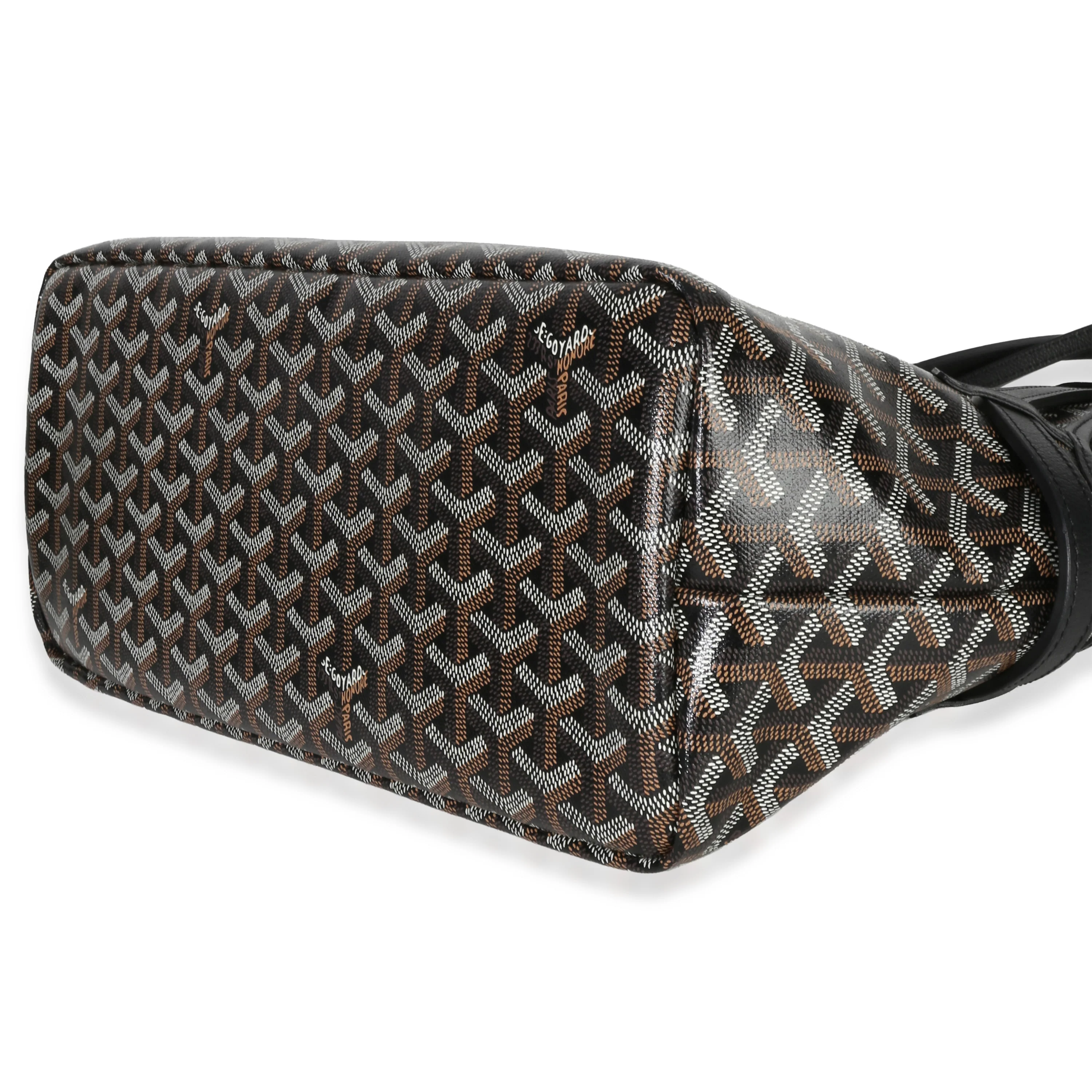 Black Goyardine Canvas Chien Gris Pet Carrier Tote - Image 7