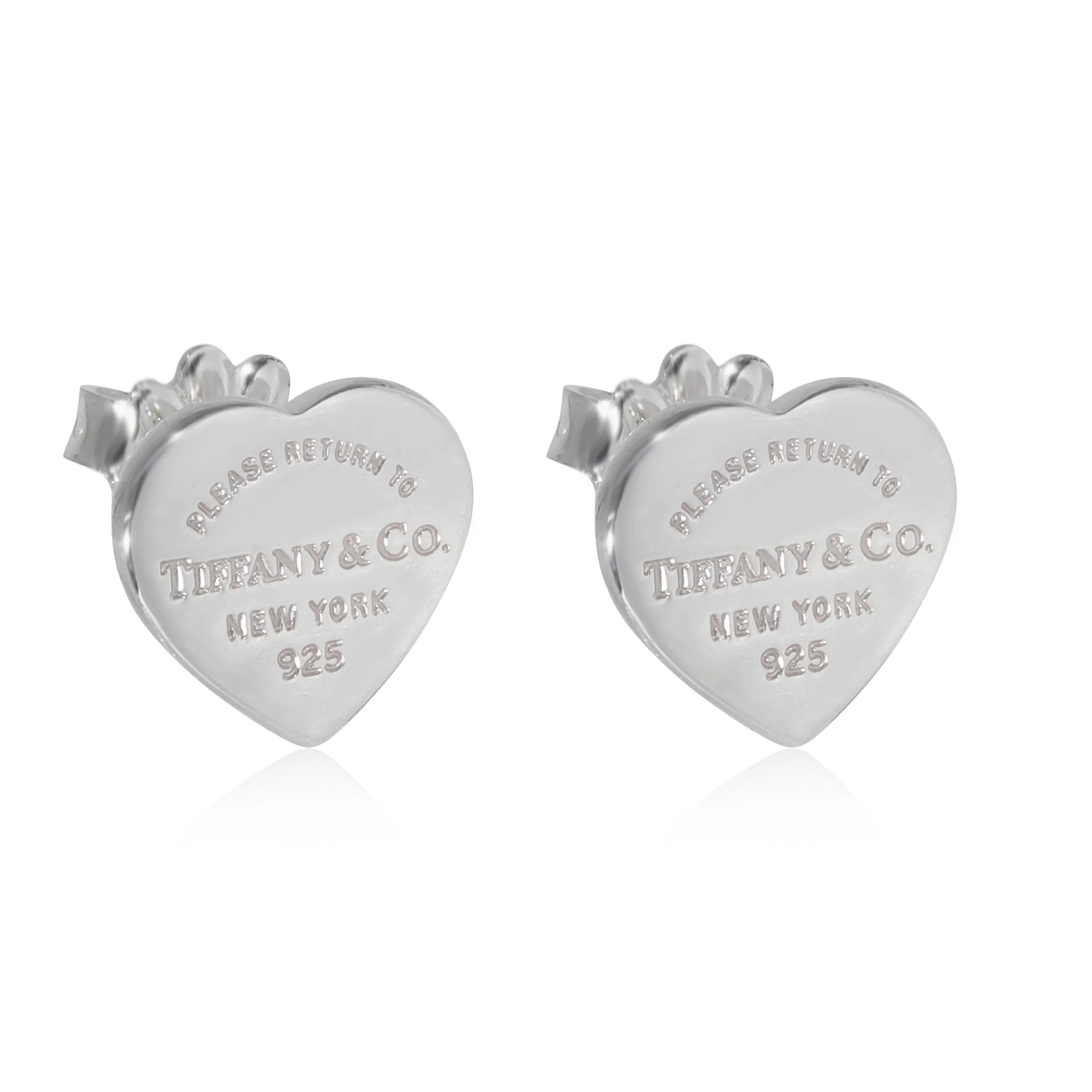 Sterling Silver  Return To Tiffany Heart Earrings