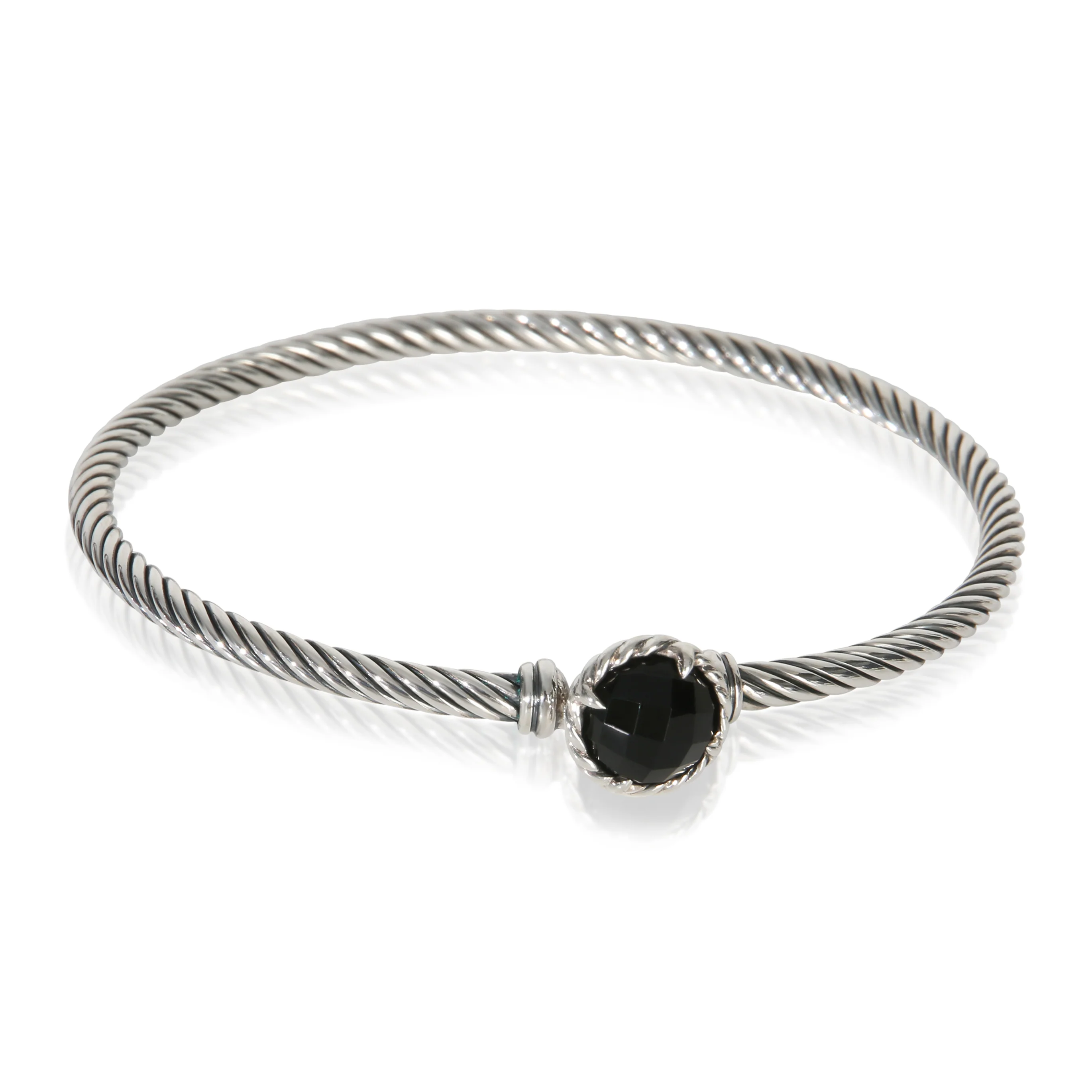 Sterling Silver Onyx Chatelaine Bracelet