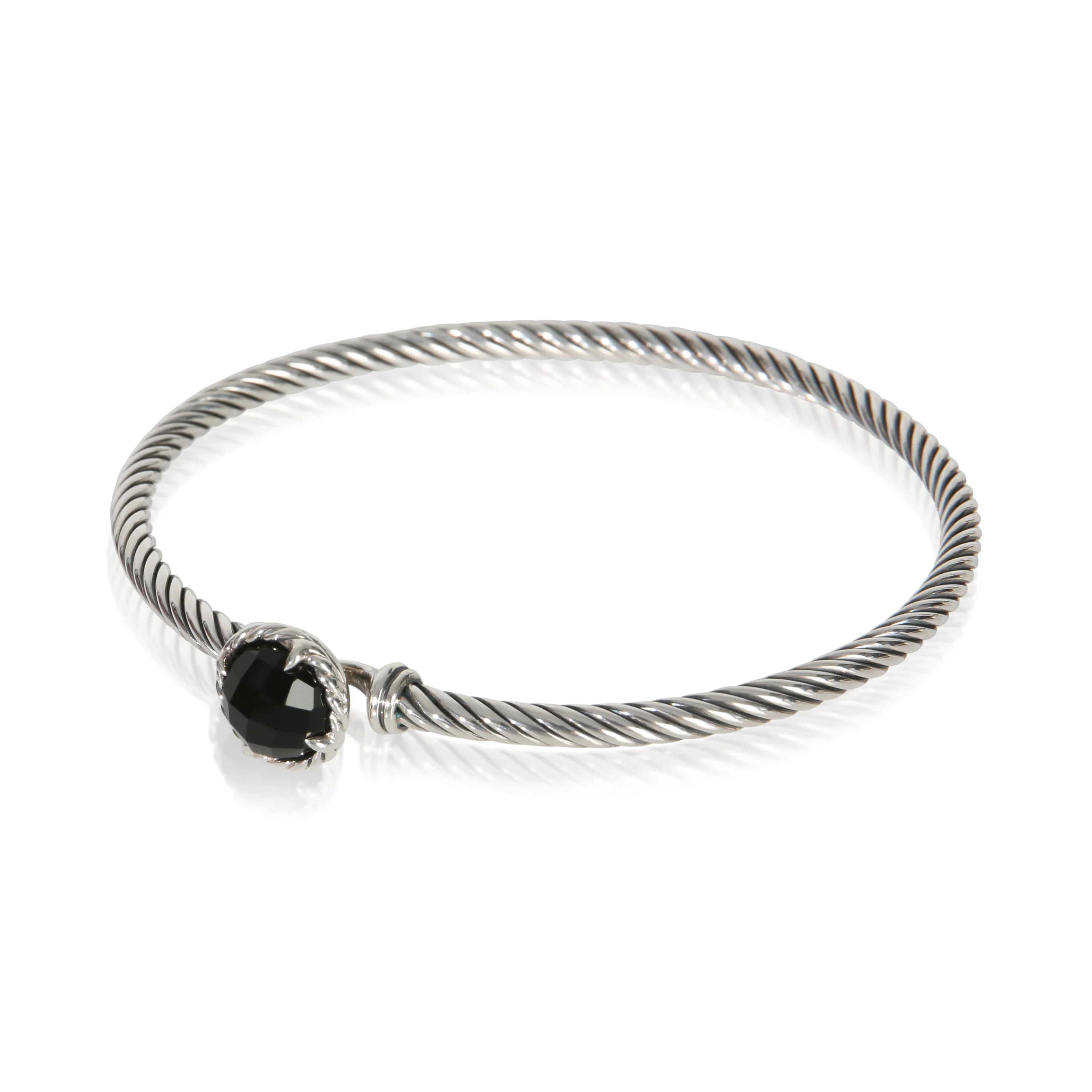 Sterling Silver Onyx Chatelaine Bracelet - Image 2