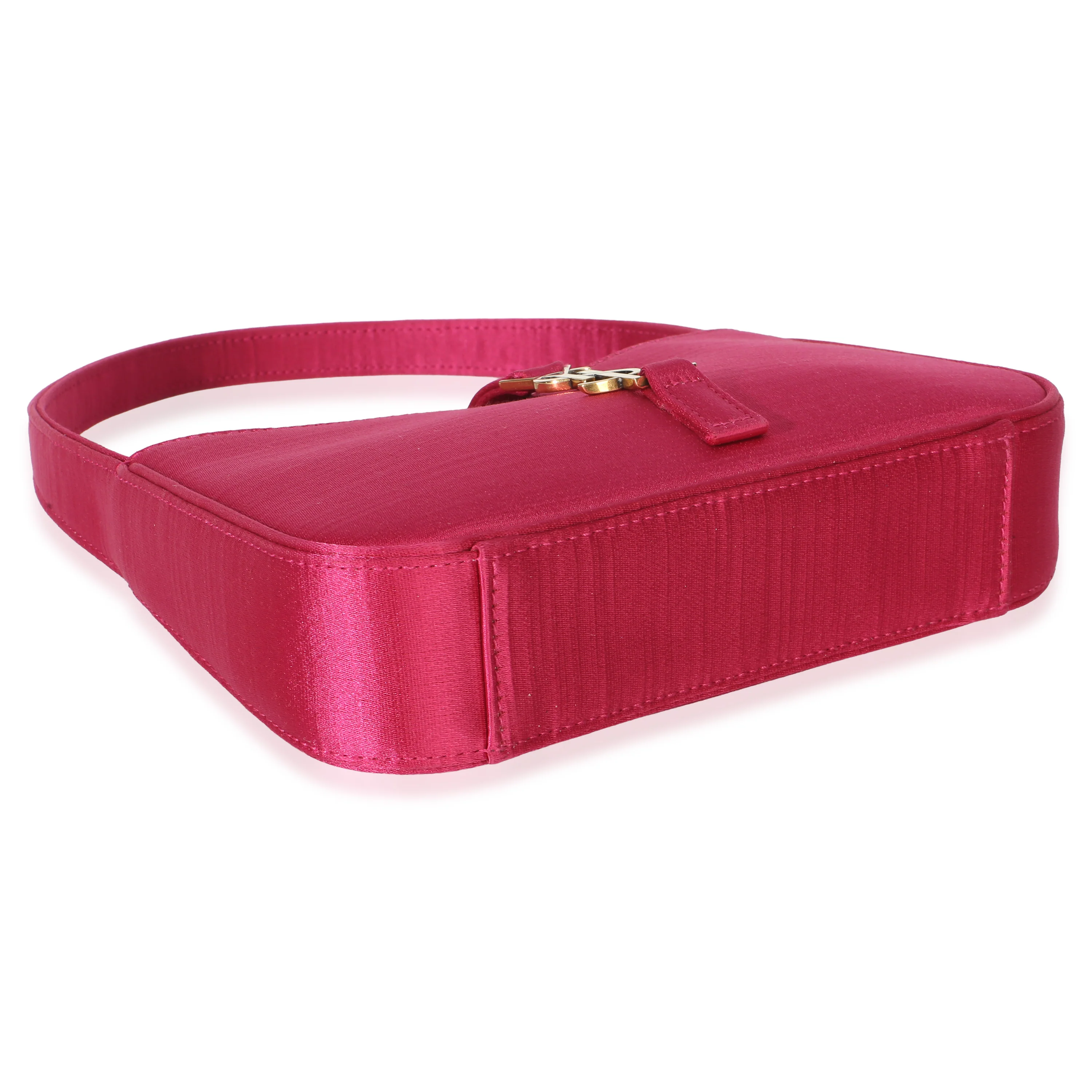 Pink Satin Mini Le 5 A 7 Hobo - Image 6