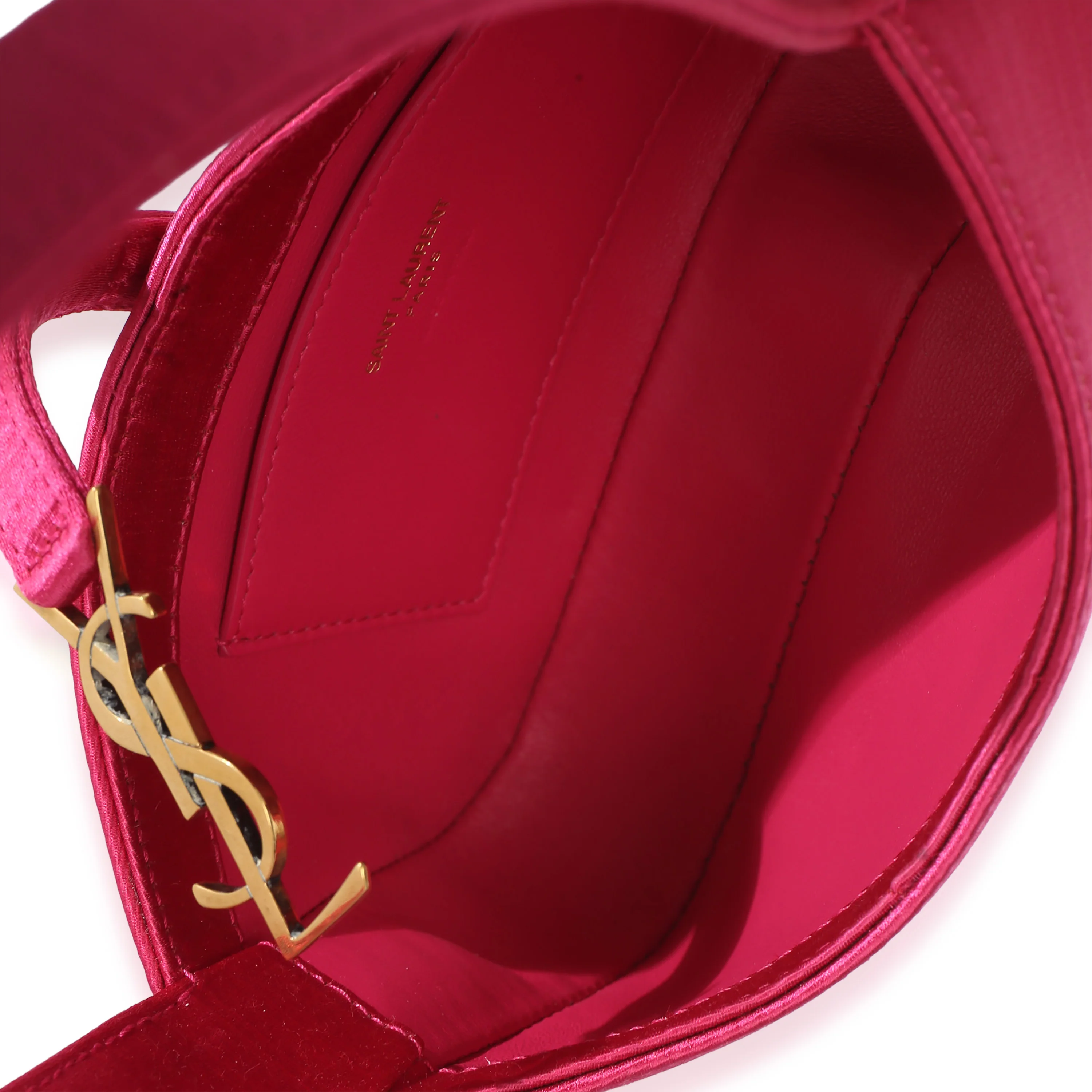 Pink Satin Mini Le 5 A 7 Hobo - Image 8