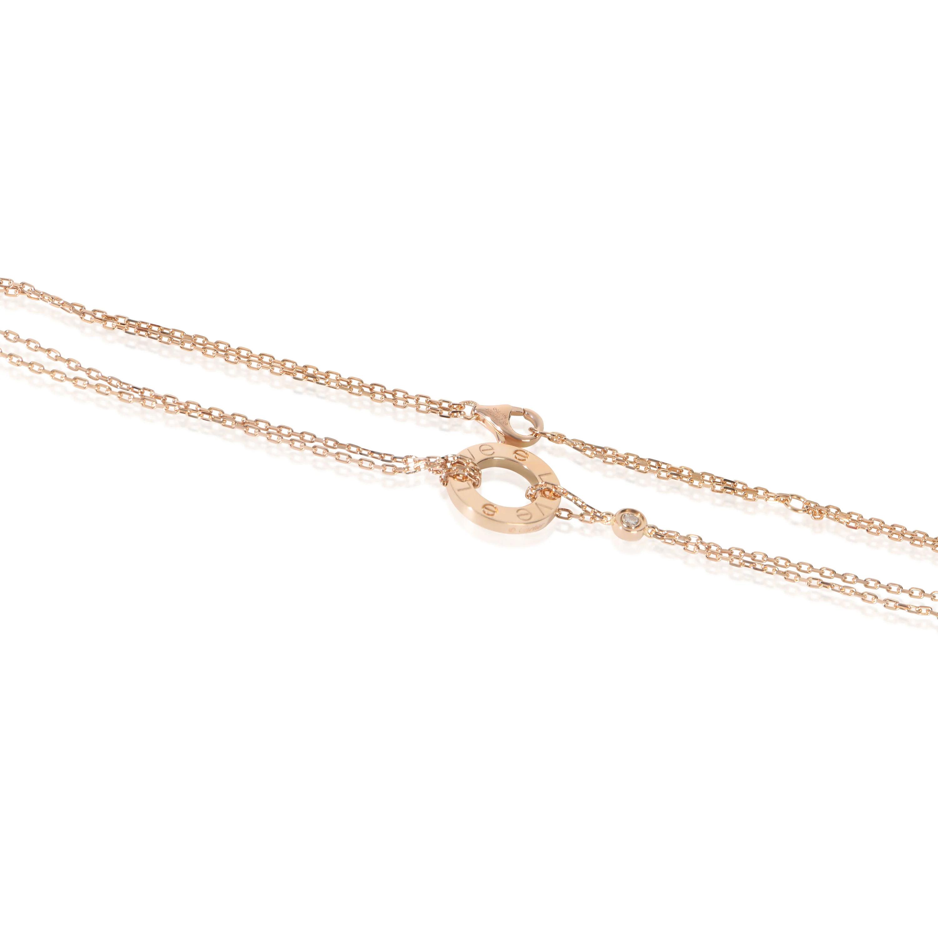 Rose Gold Diamond Love Necklace - Image 2