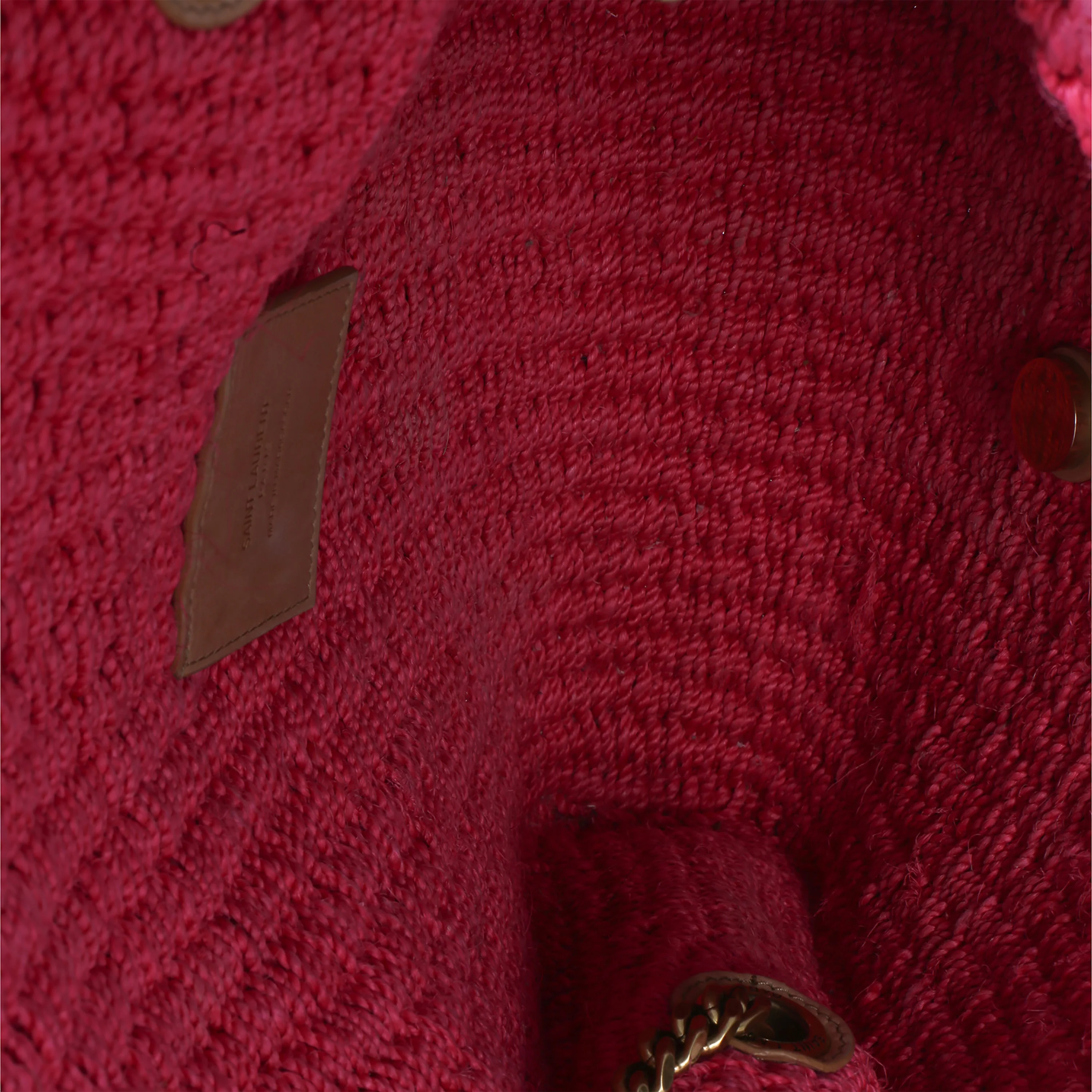 Pink Raffia Medium Kate Chain Bag - Image 9