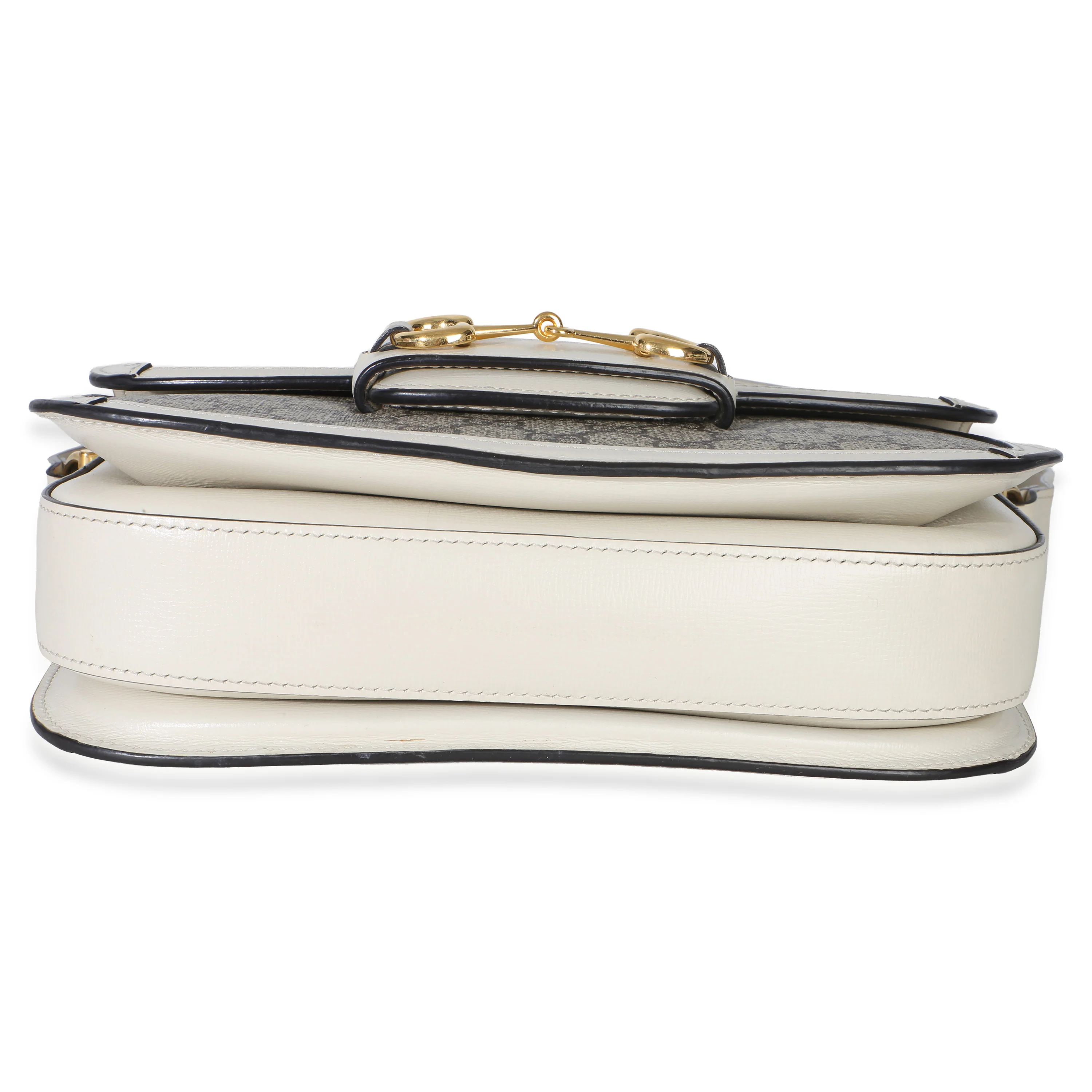 Mystic White Beige GG Supreme Azalea Calfskin Horsebit 1955 Shoulder Bag - Image 5