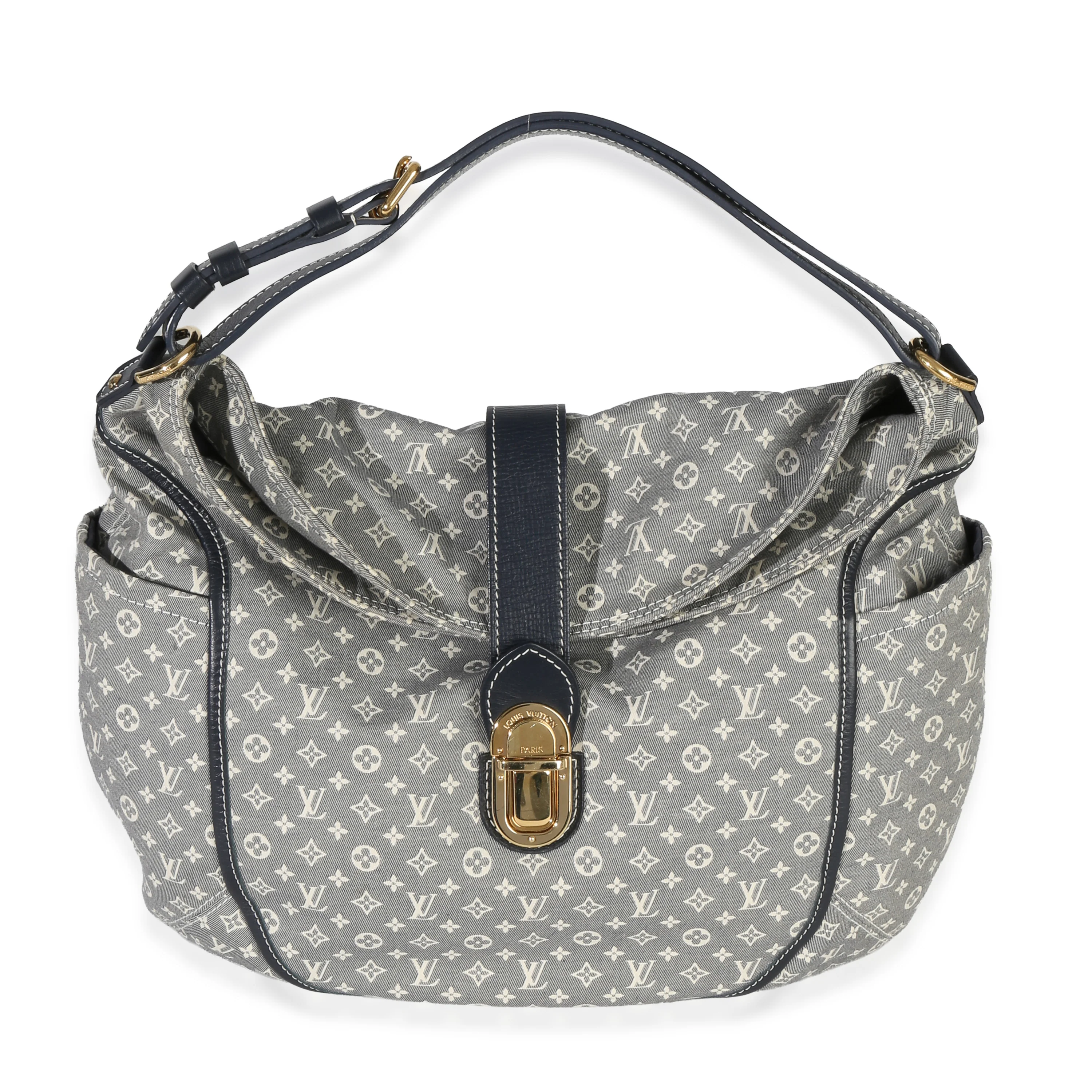 Navy Monogram Idylle Canvas Romance Hobo