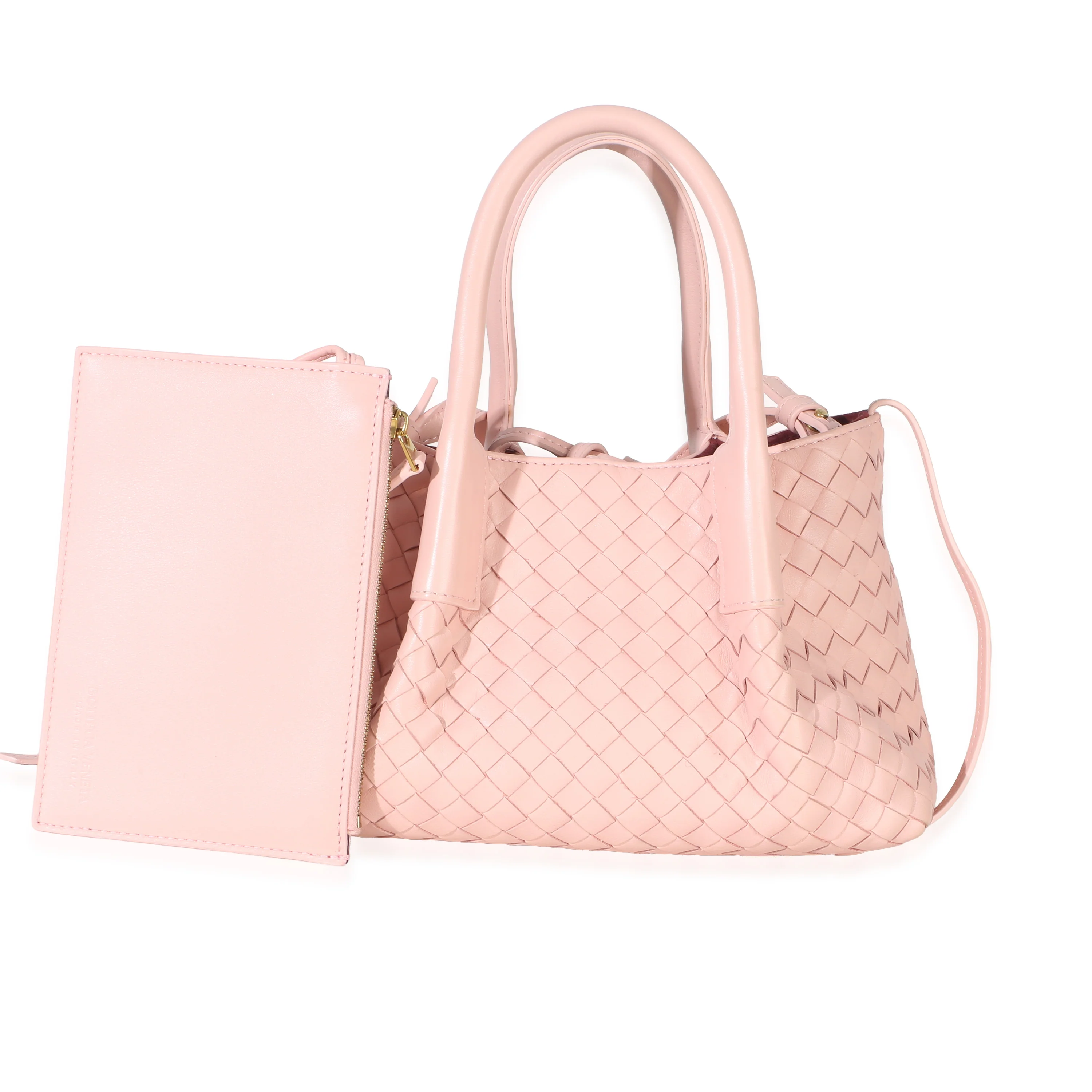 Rose Nappa Intrecciato Small Pinacoteca Tote