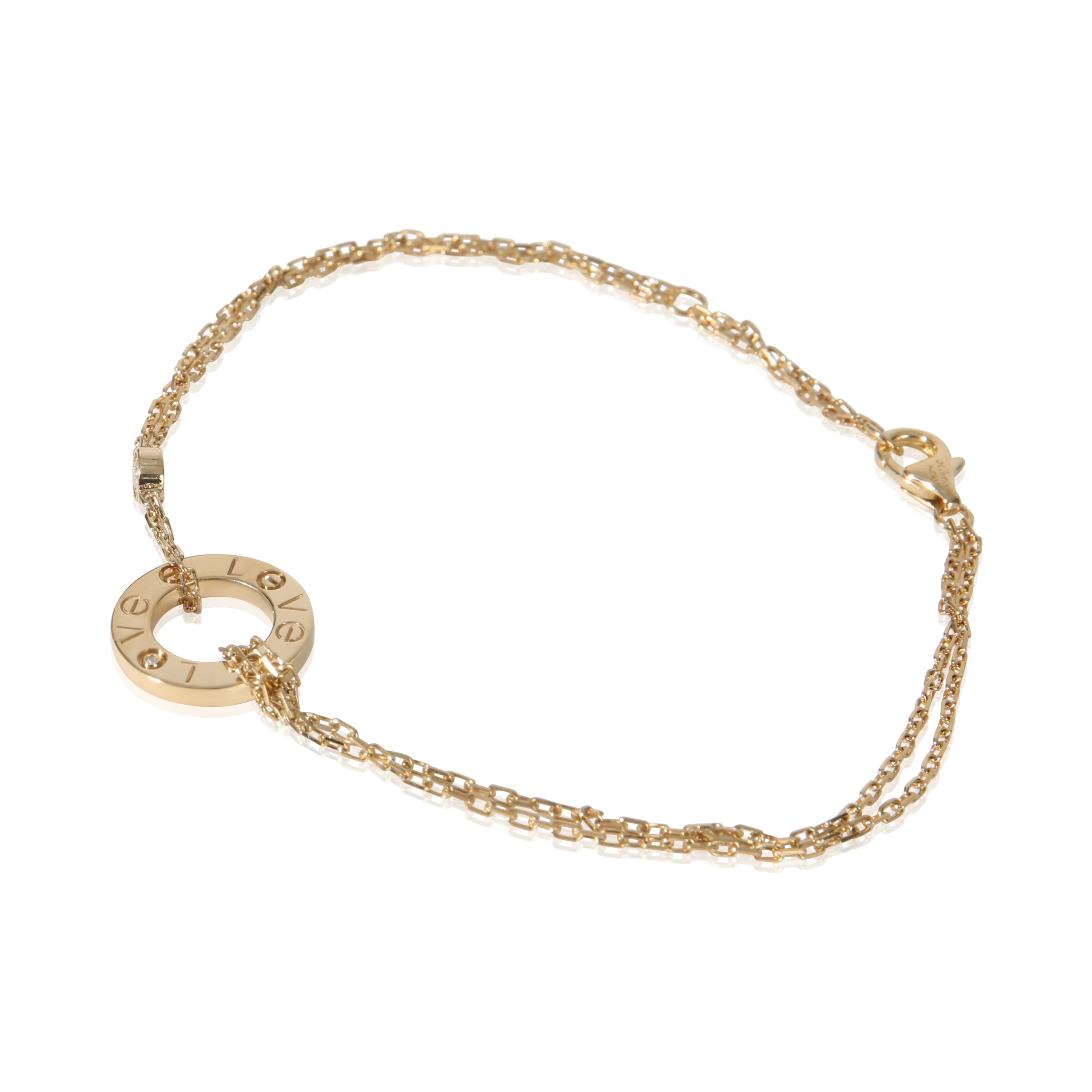 Yellow Gold Diamond Love Bracelet - Image 2