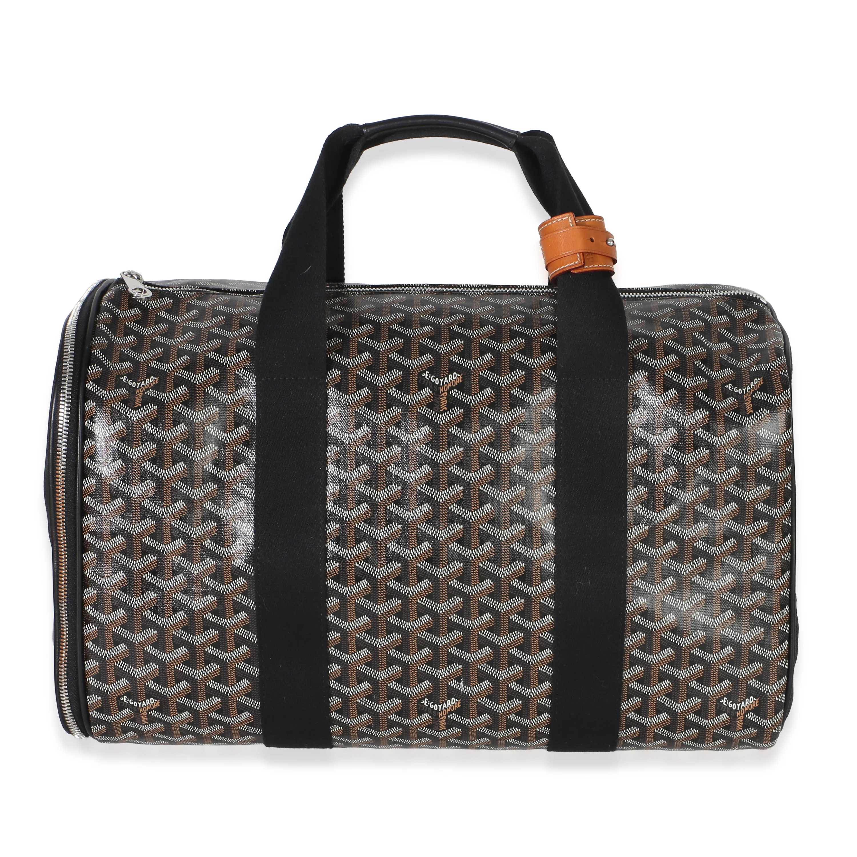 Black Goyardine Sac Voltigeur Pet Carrier MM