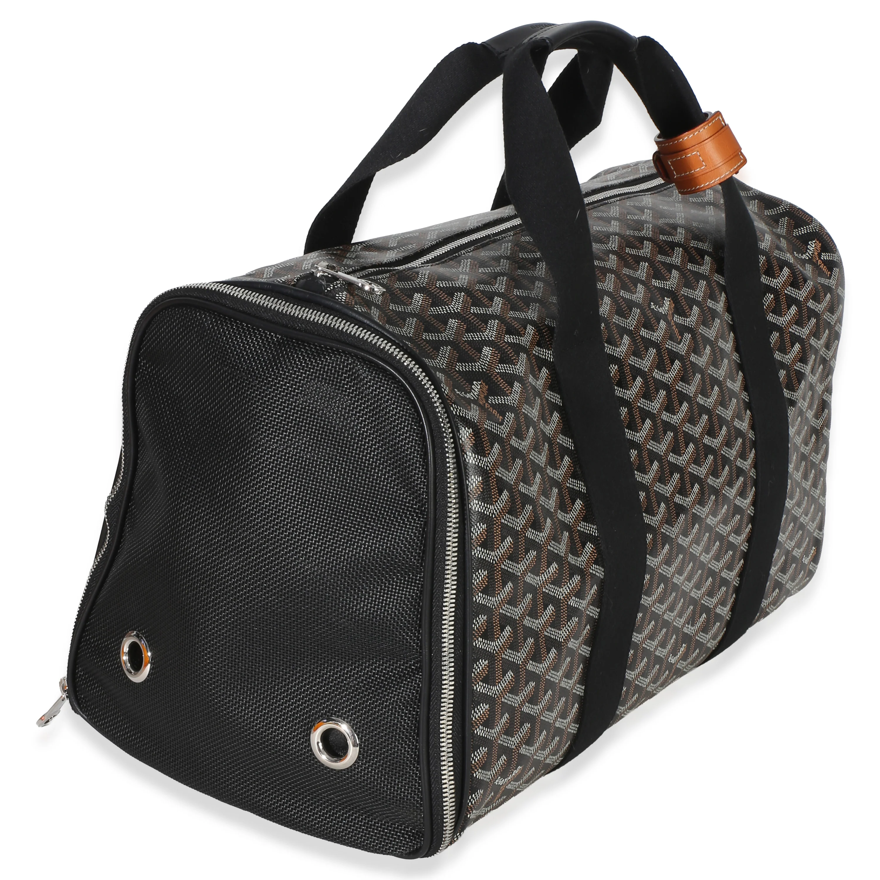 Black Goyardine Sac Voltigeur Pet Carrier MM - Image 3