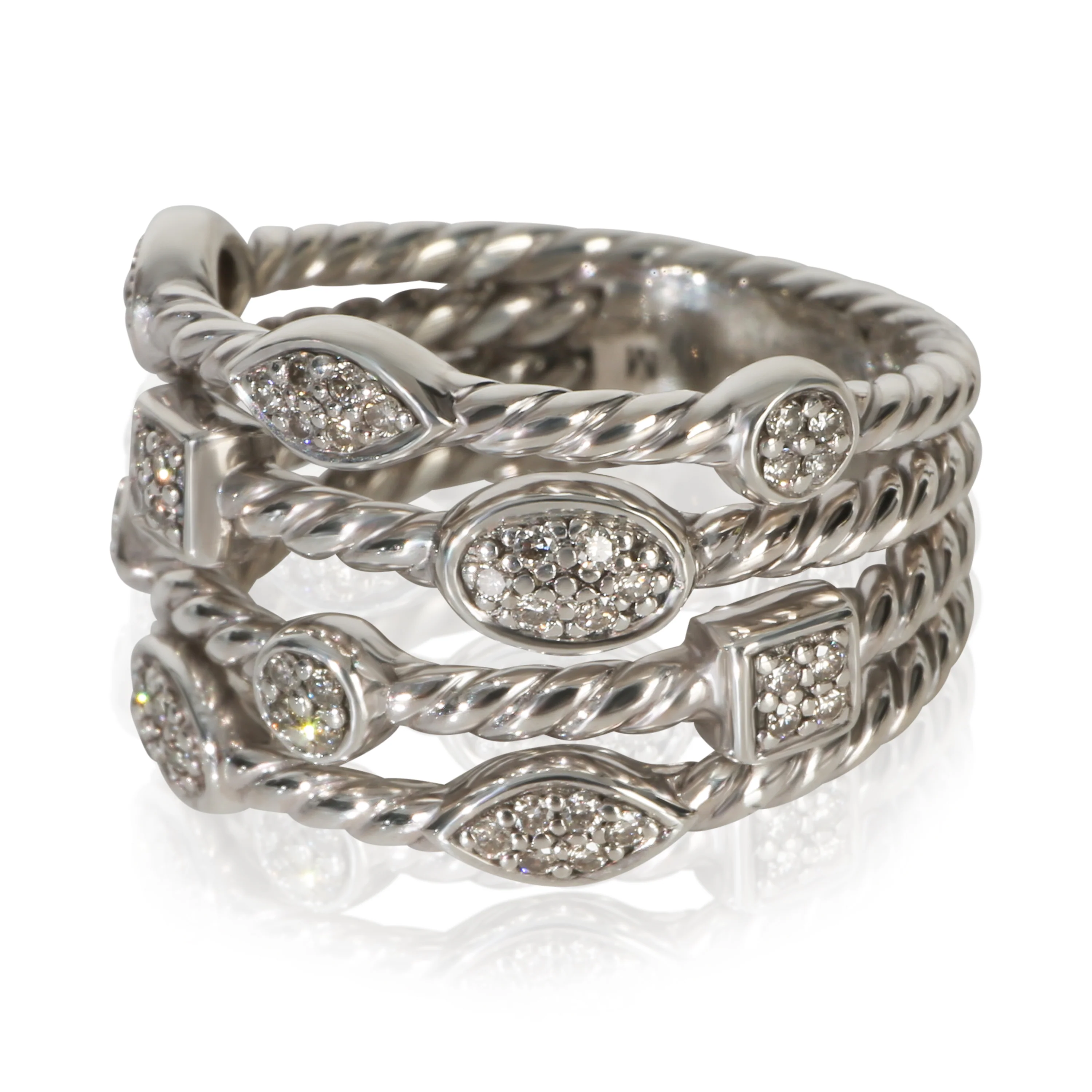Sterling Silver Diamond Confetti Ring - Image 2
