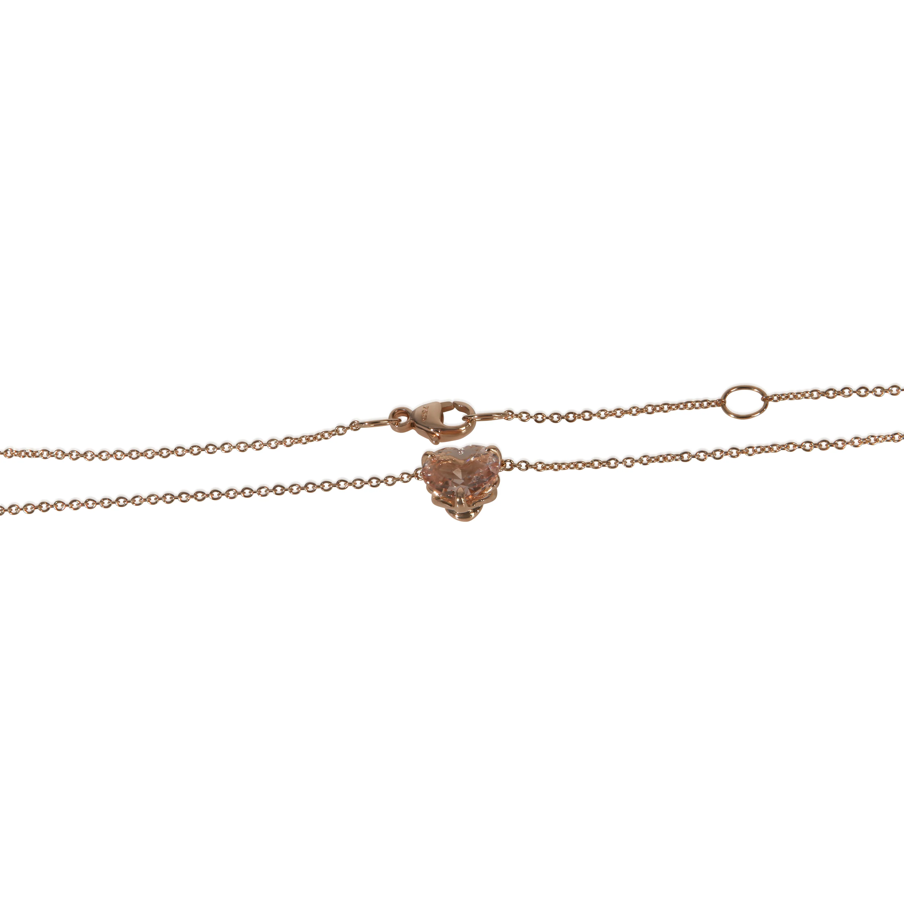 Rose Gold Morganite Chatelaine Heart Pendant - Image 3