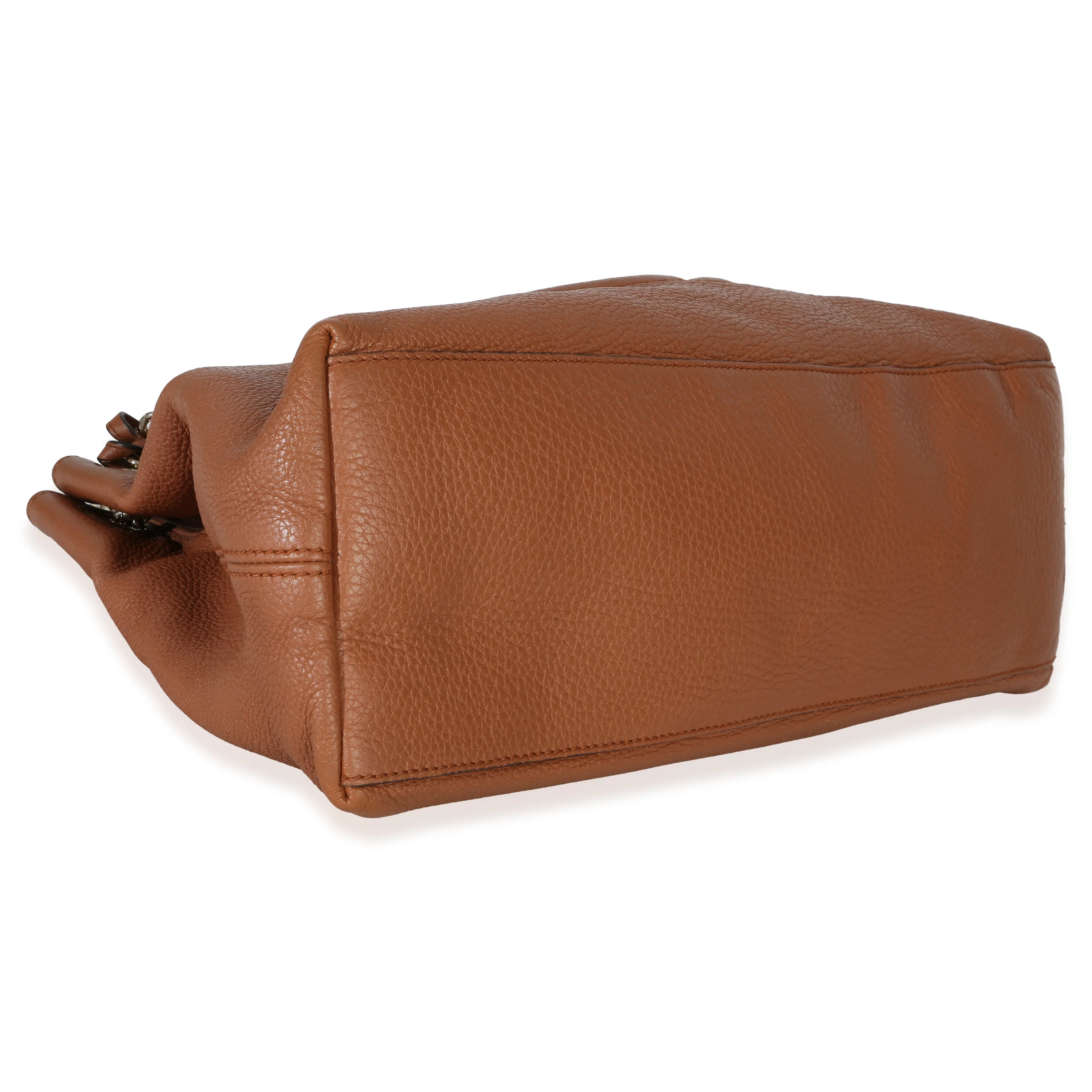 Brown Pebbled Calfskin Medium Soho Chain Tote - Image 6