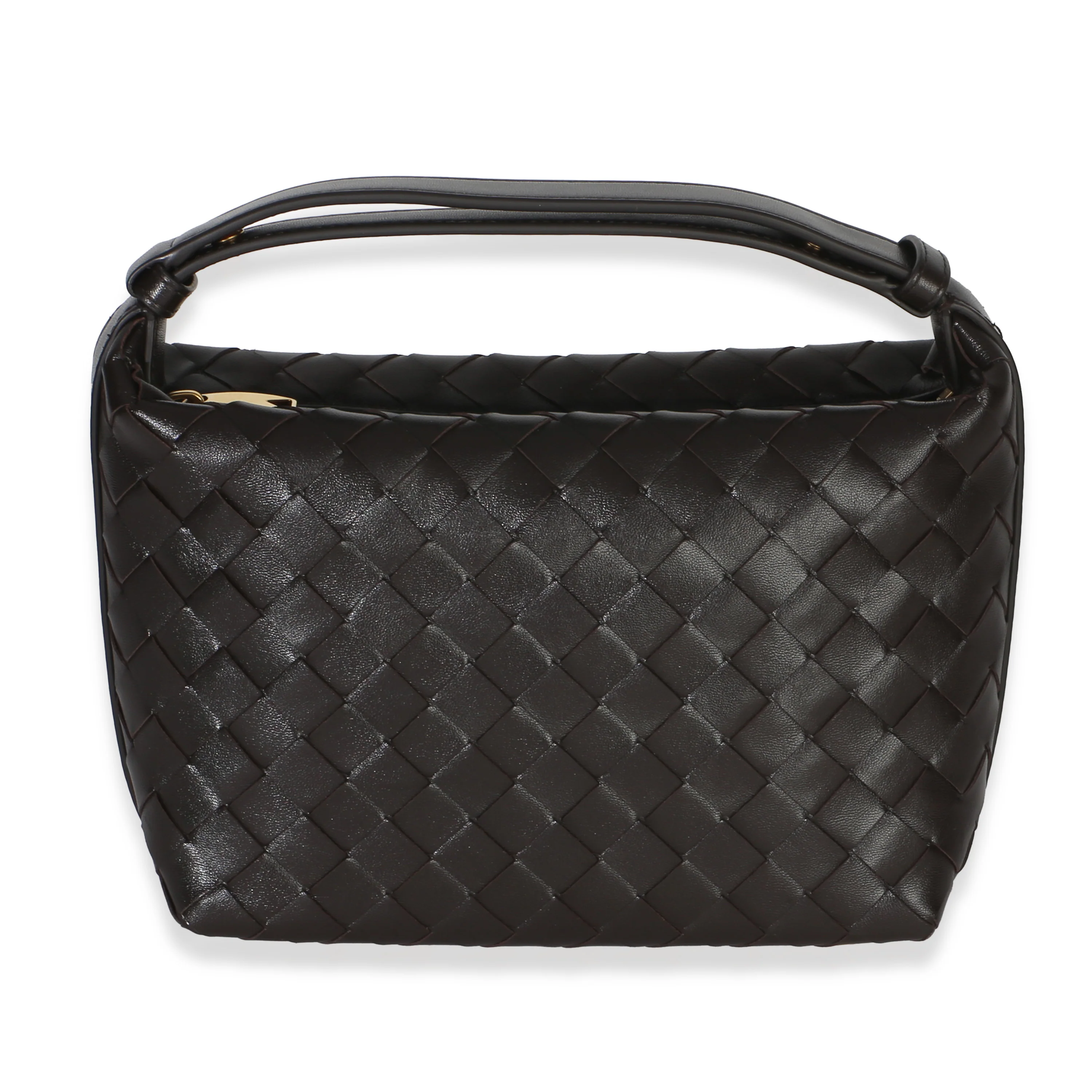 Black Nappa Calfskin Intrecciato Mini Wallace