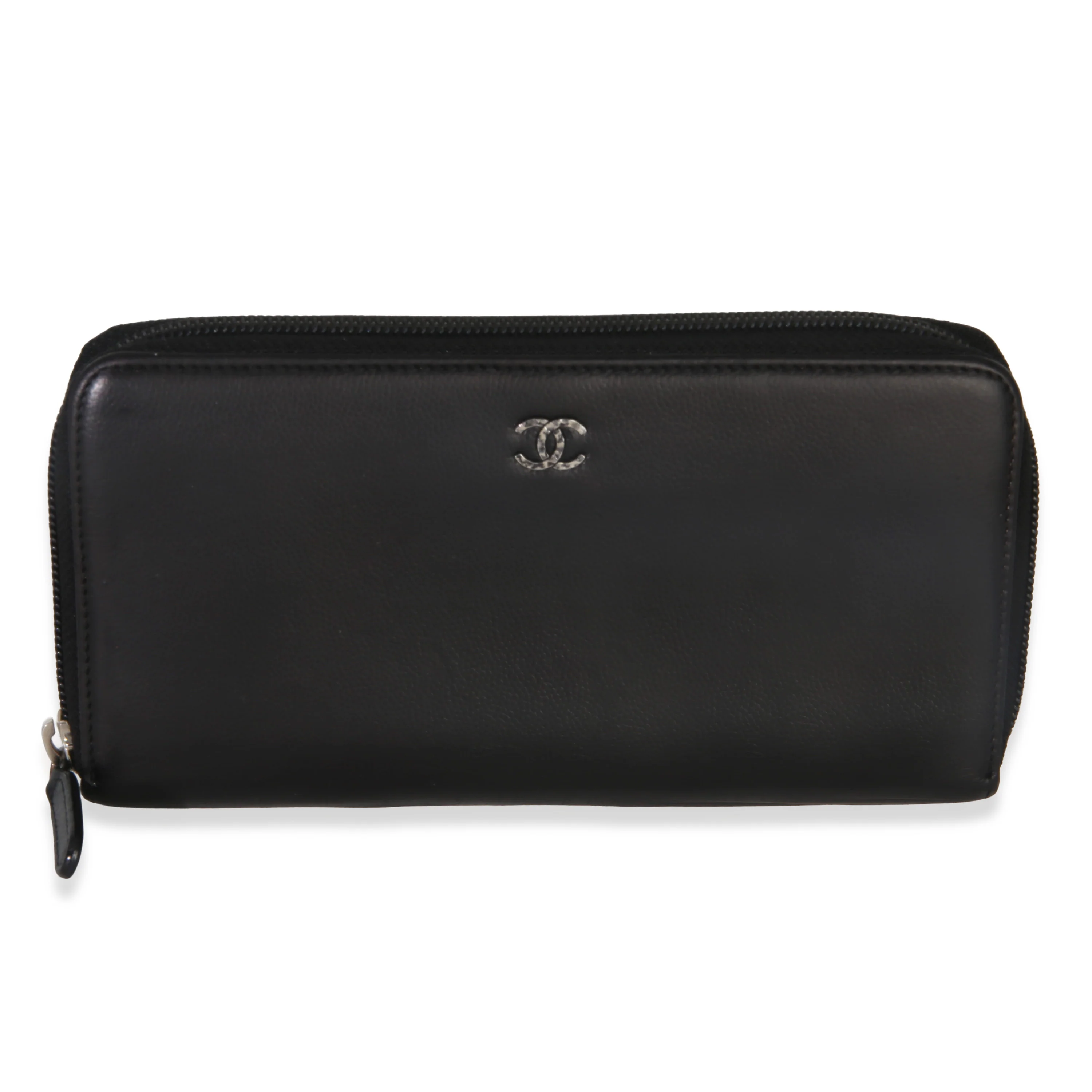 Black Caviar Zip Around Wallet