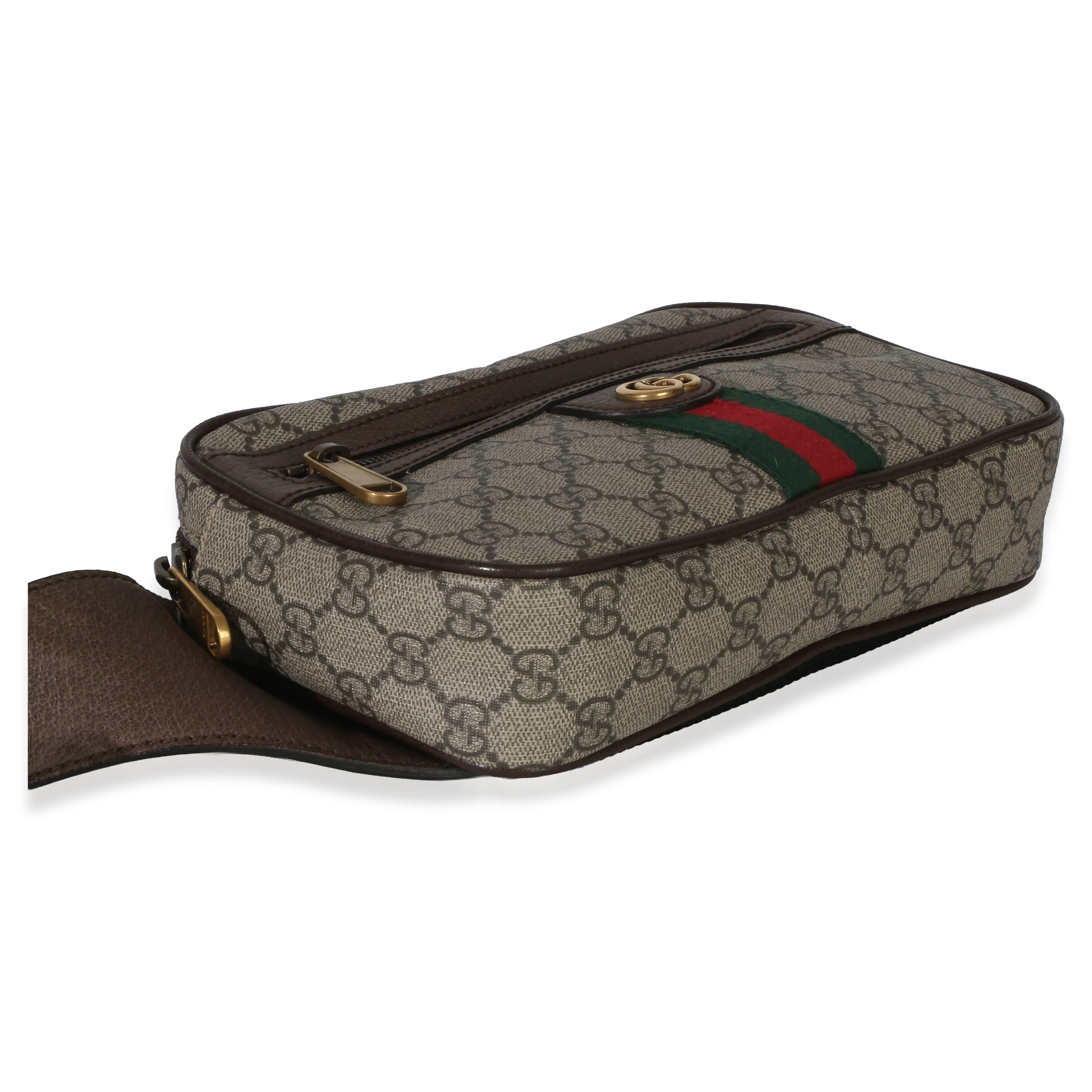 Brown Soft GG Supreme Monogram Medium Ophidia Belt Bag - Image 6