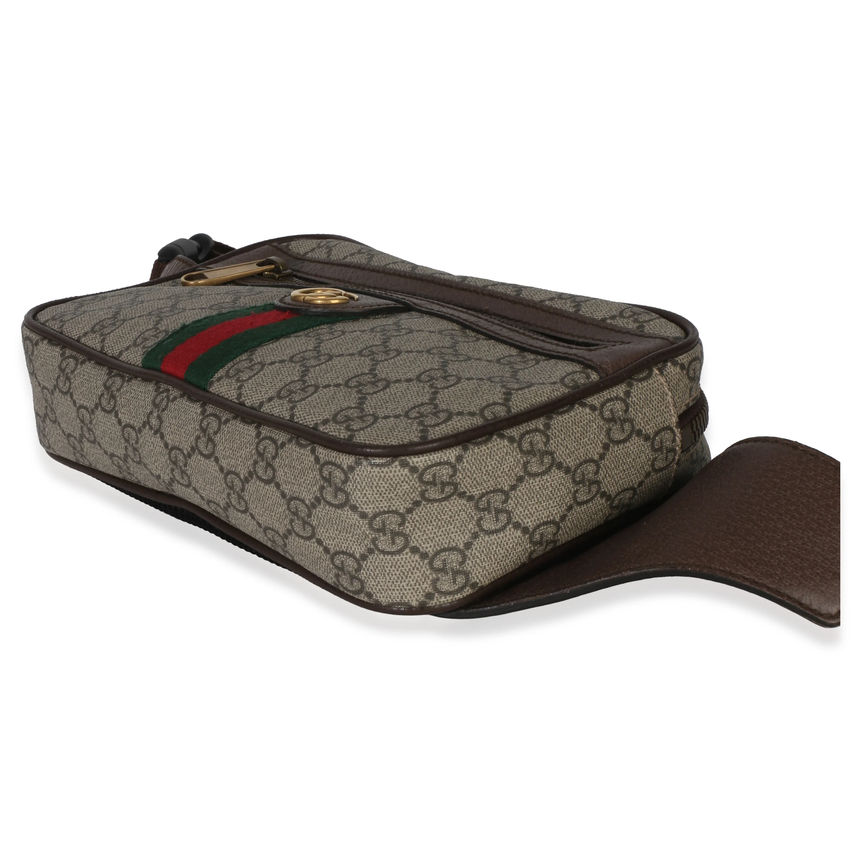 Brown Soft GG Supreme Monogram Medium Ophidia Belt Bag - Image 7