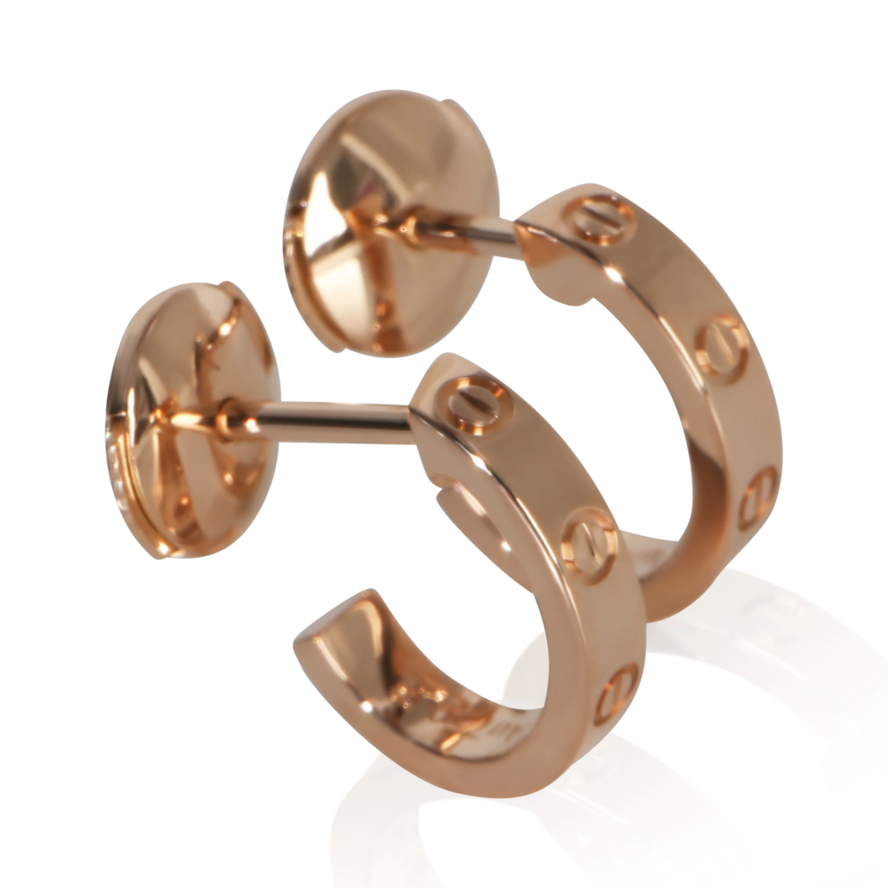 Rose Gold Small Model Love Hoop Earrings - Image 2