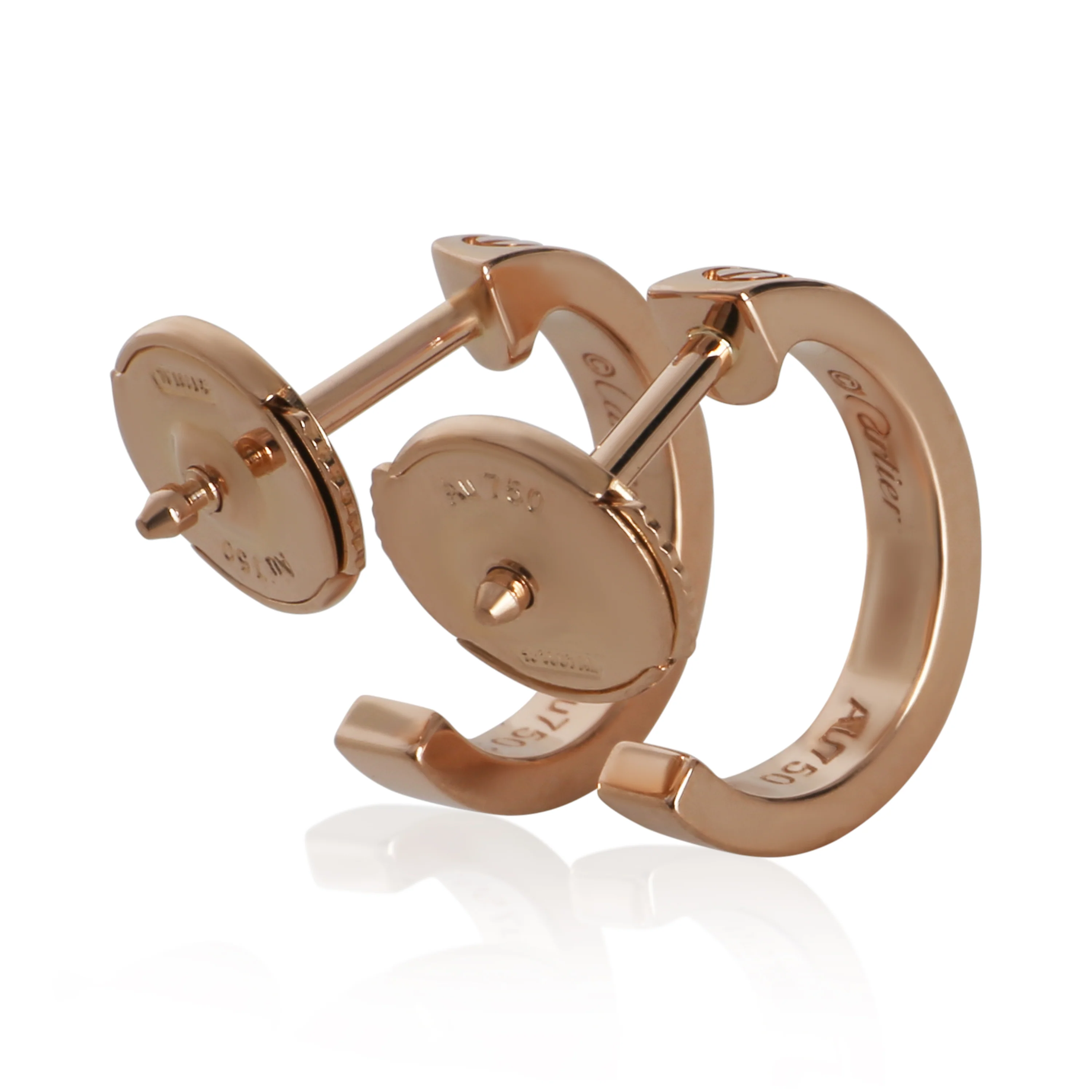 Rose Gold Small Model Love Hoop Earrings - Image 6
