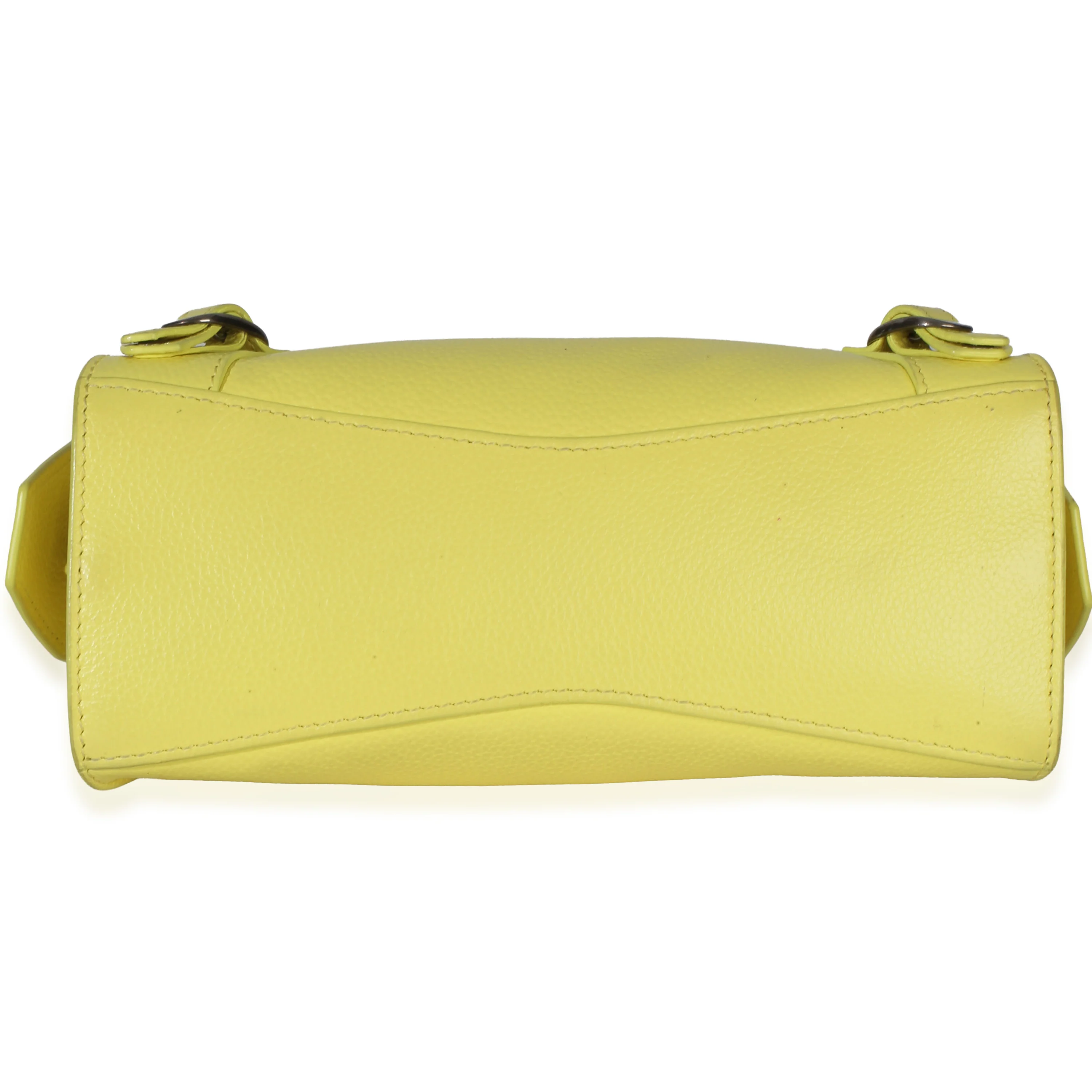 Yellow Grained Calfskin Small Neo Classic City Bag - Image 5