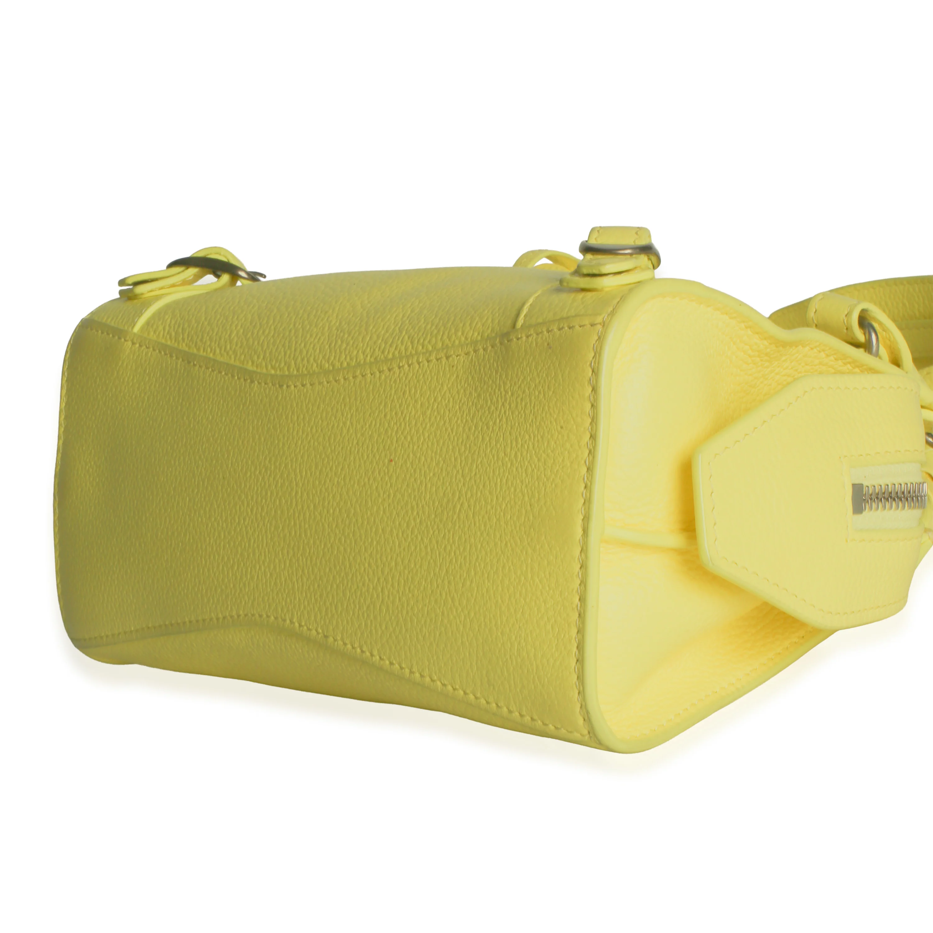 Yellow Grained Calfskin Small Neo Classic City Bag - Image 7
