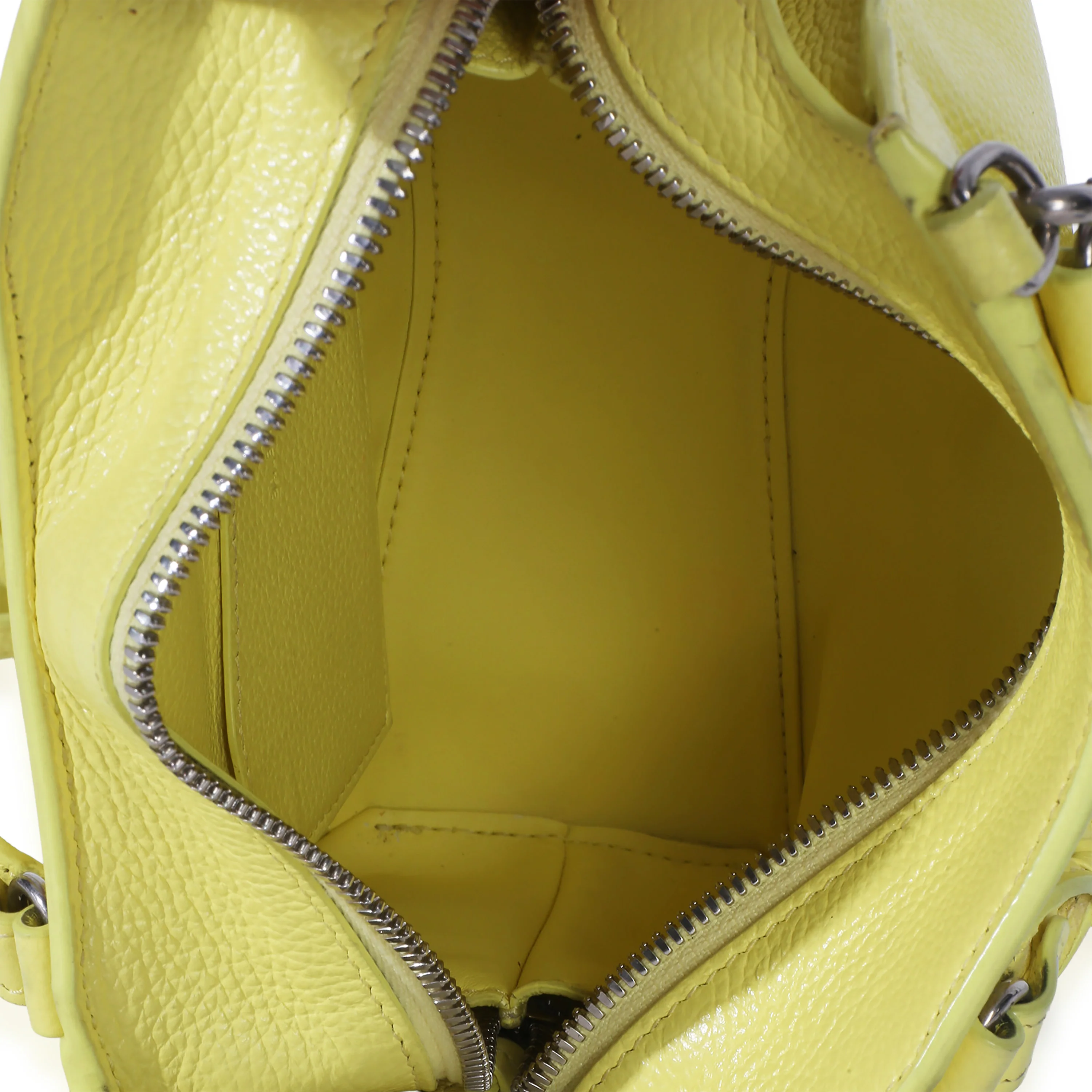 Yellow Grained Calfskin Small Neo Classic City Bag - Image 9