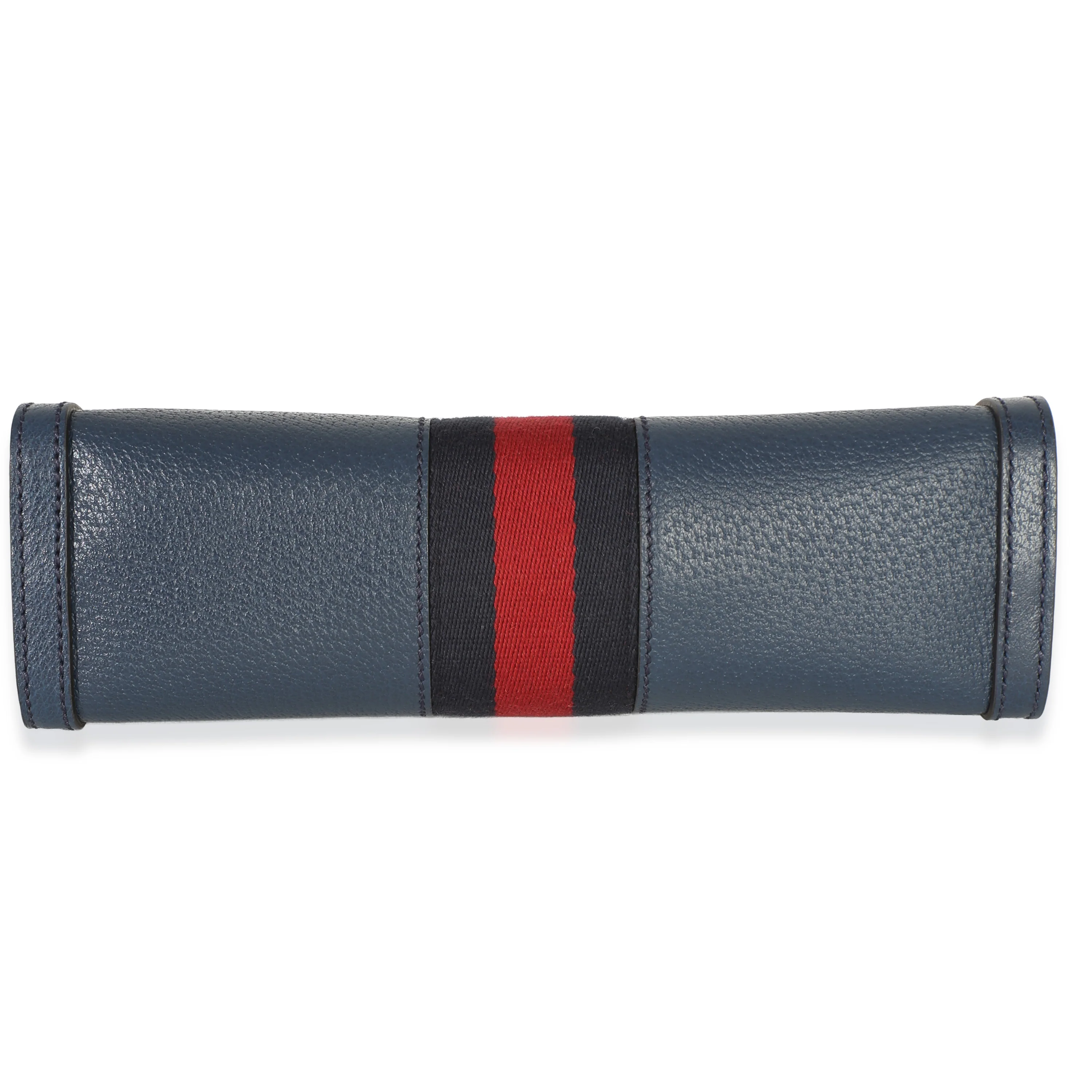 Navy Calfskin GG Ophidia Small Web Chain Bag - Image 4