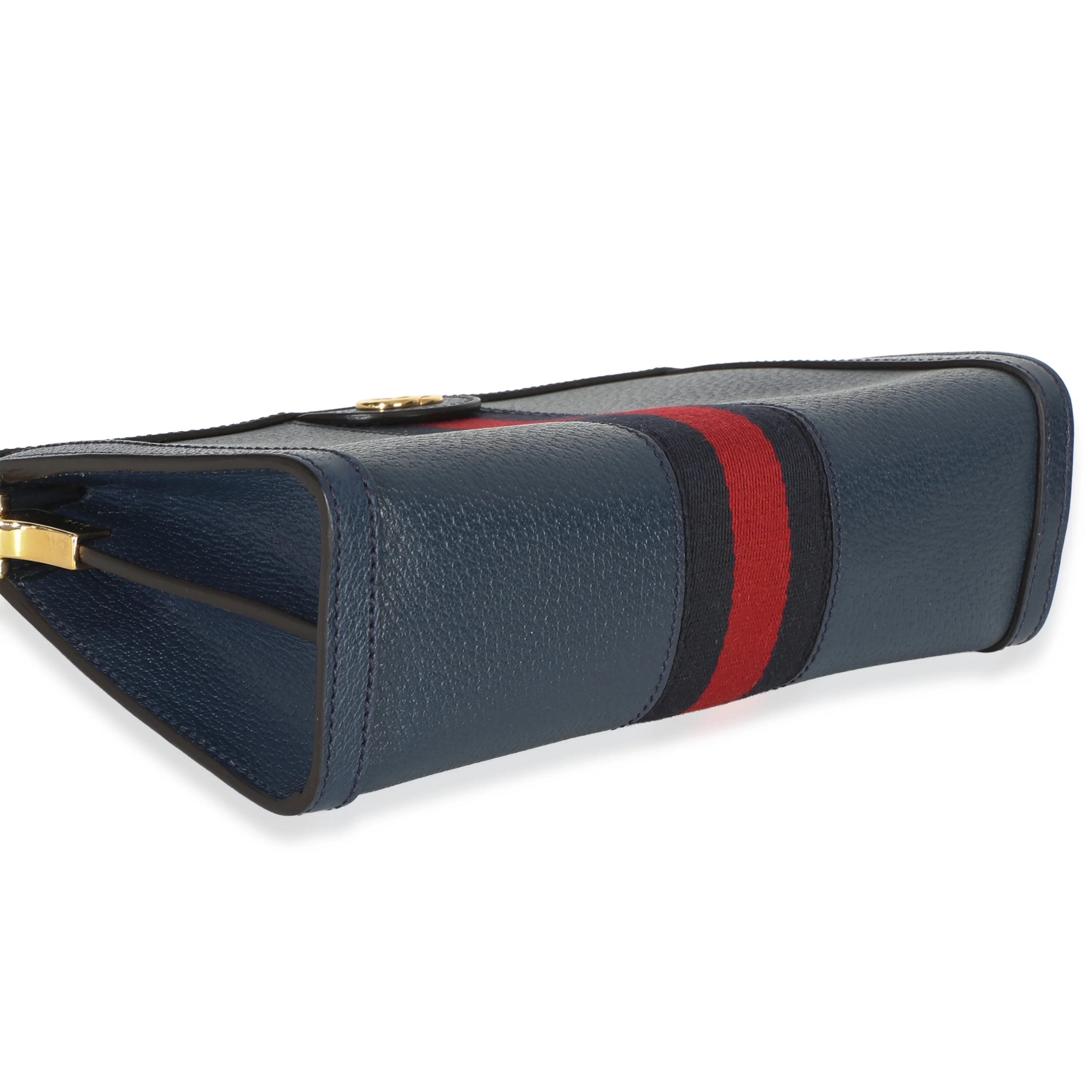 Navy Calfskin GG Ophidia Small Web Chain Bag - Image 5